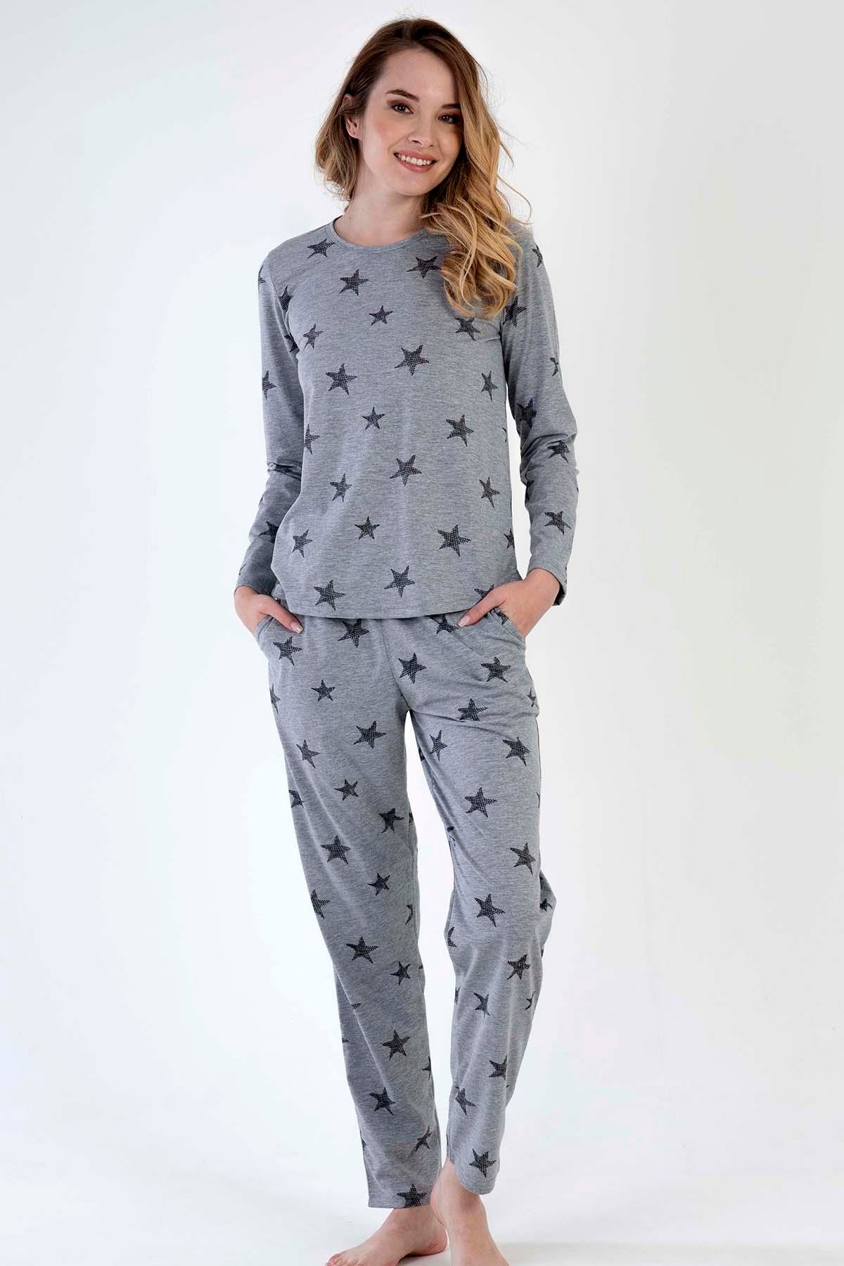 Vienetta 3040610736 Kadın Uzun Kollu Pijama Takımı