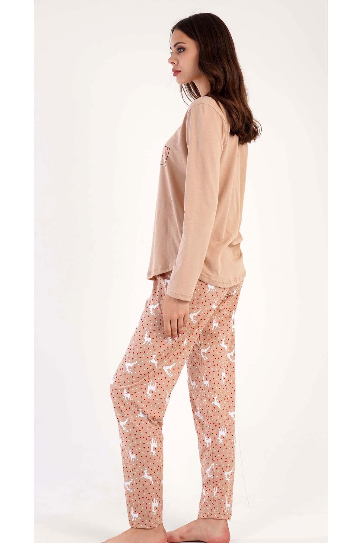 Vienetta 3041002469 Kadın Uzun Kollu P.Suprem Pijama Takımı
