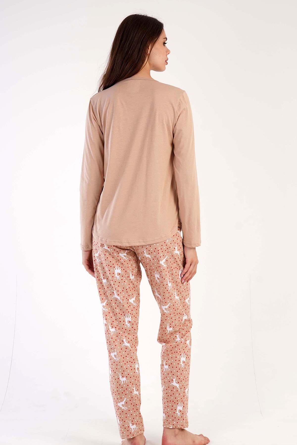 Vienetta 3041002469 Kadın Uzun Kollu P.Suprem Pijama Takımı