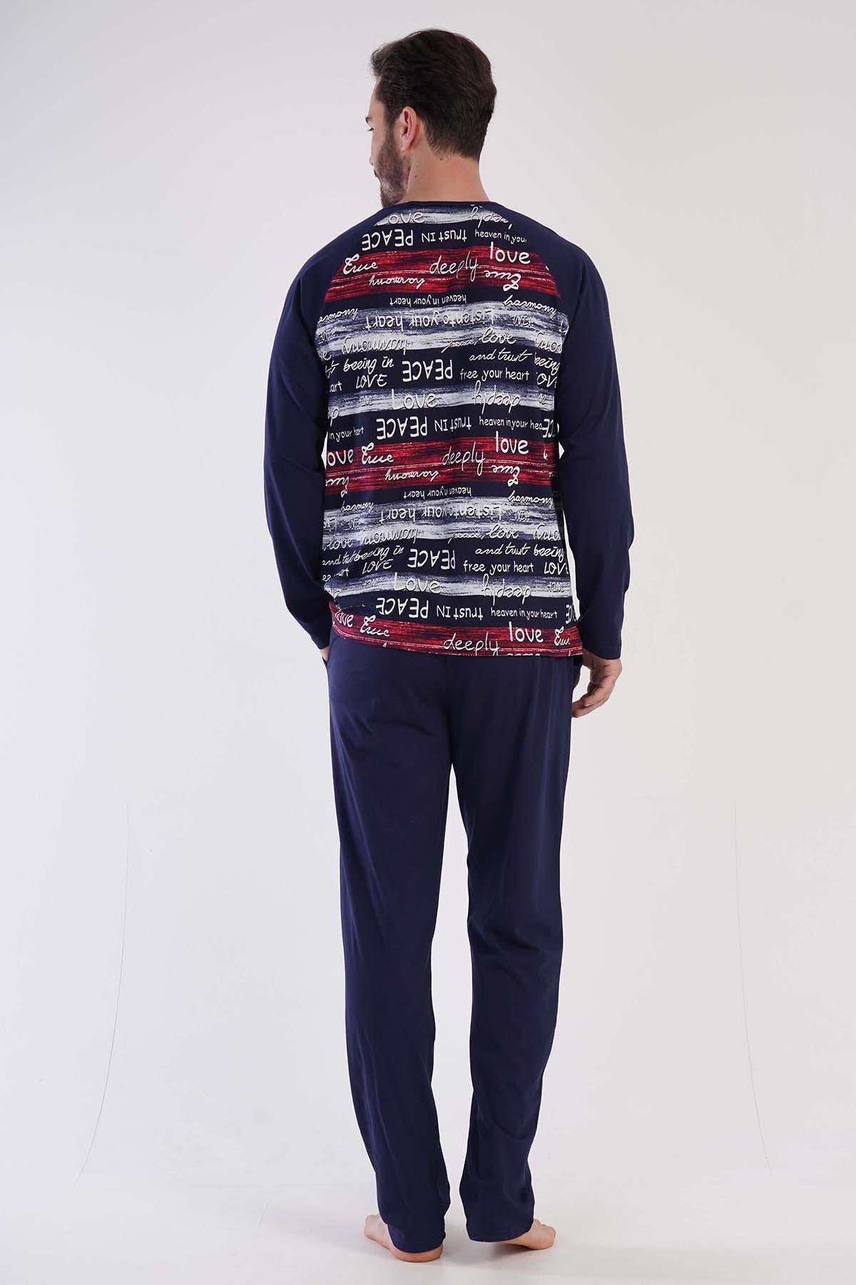 Vienetta 3050386188 Erkek Uzun Kollu P.Suprem Pijama Takımı