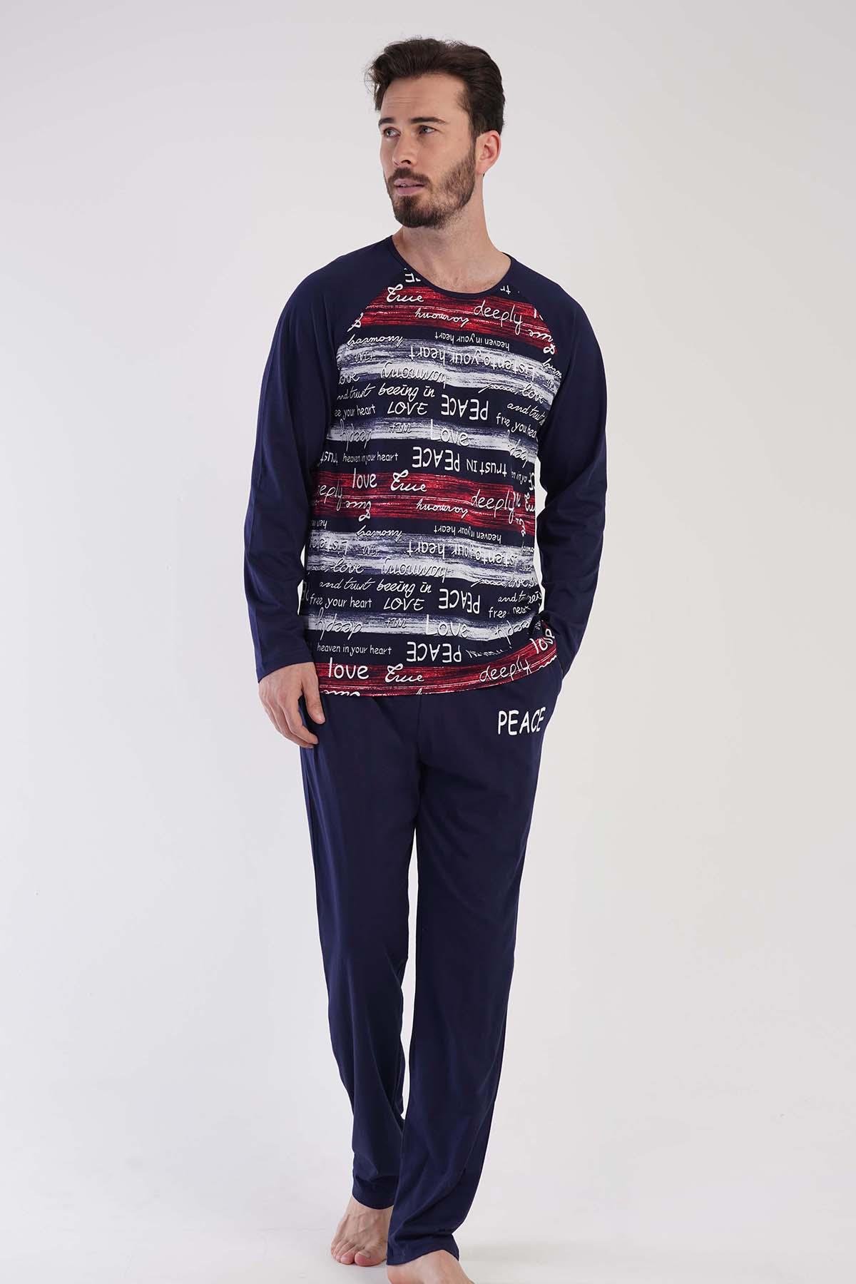 Vienetta 3050386188 Erkek Uzun Kollu P.Suprem Pijama Takımı