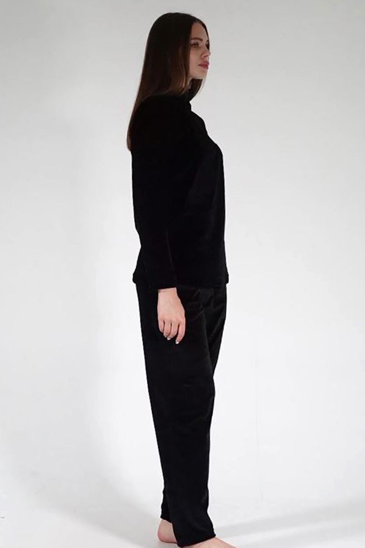 Vienetta 3060070000 Kadın Uzun Kollu Kadife Pijama Takımı