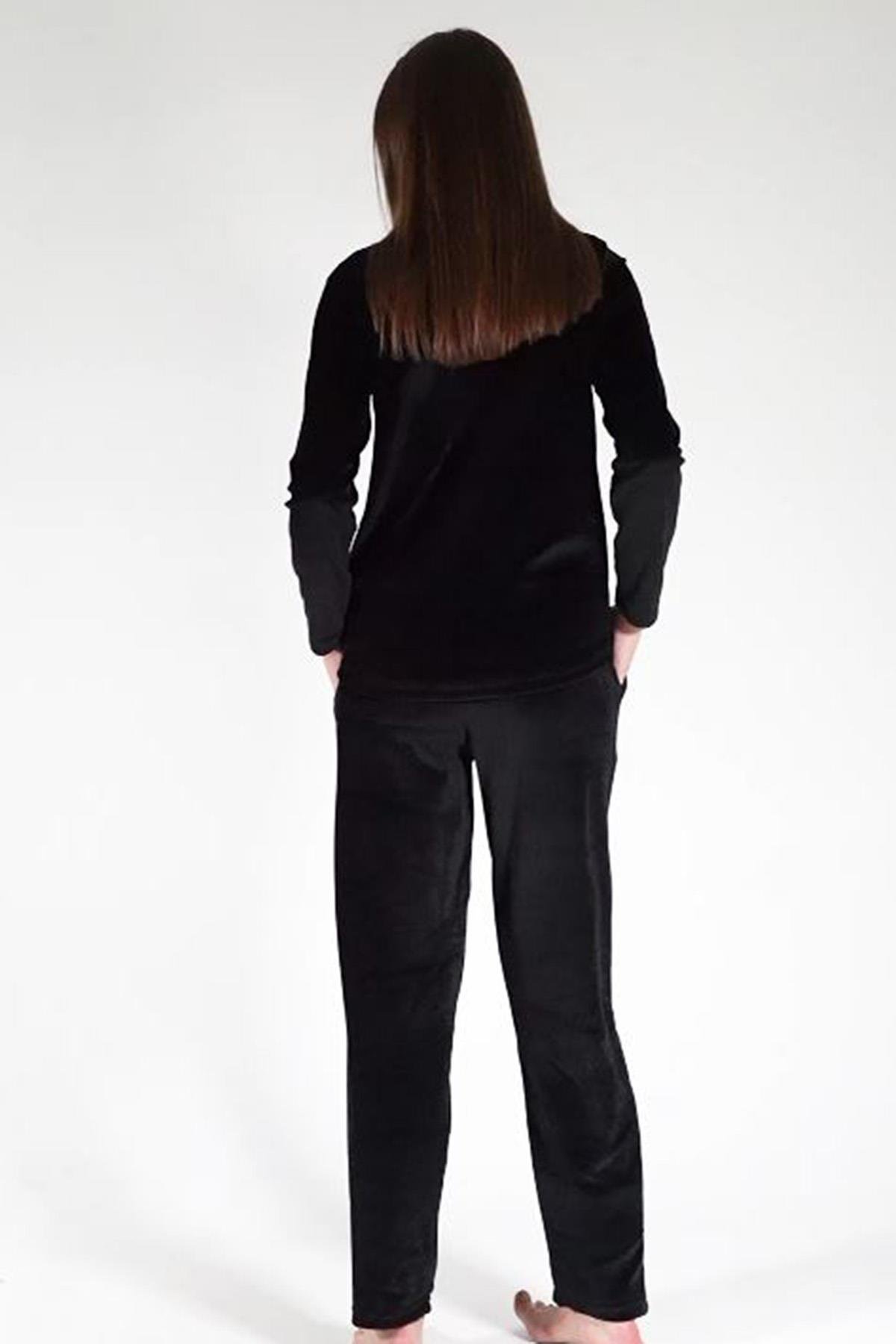 Vienetta 3060070000 Kadın Uzun Kollu Kadife Pijama Takımı