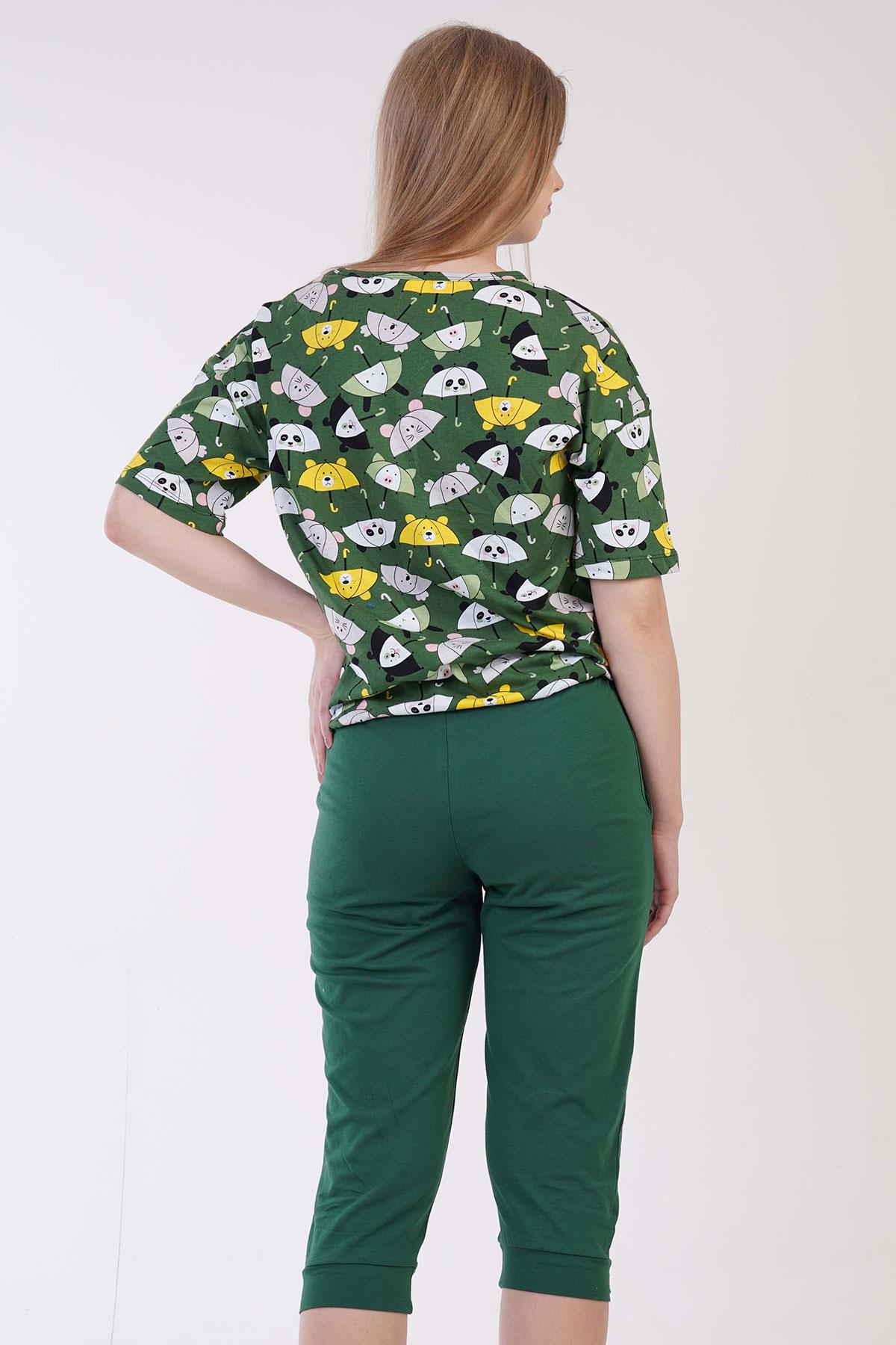 Vienetta 3090236205 Kadın Kısa Kollu Kapri Pijama Takımı