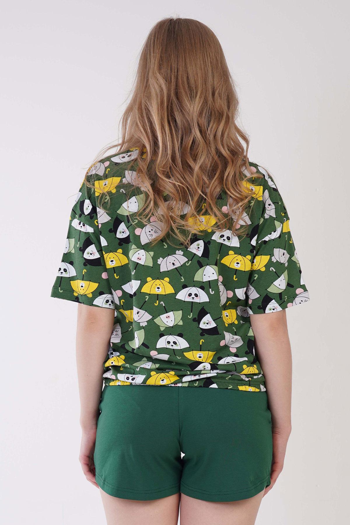 Vienetta 3090246205 Kadın Kısa Kollu Şortlu Pijama Takımı