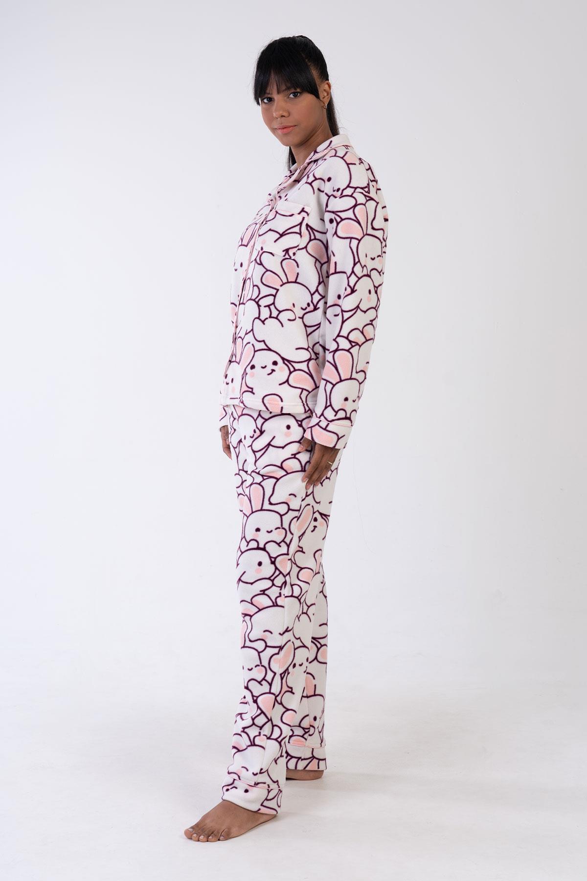 Vienetta 3110740274 Kadın Uzun Kollu Polar Pijama Takımı