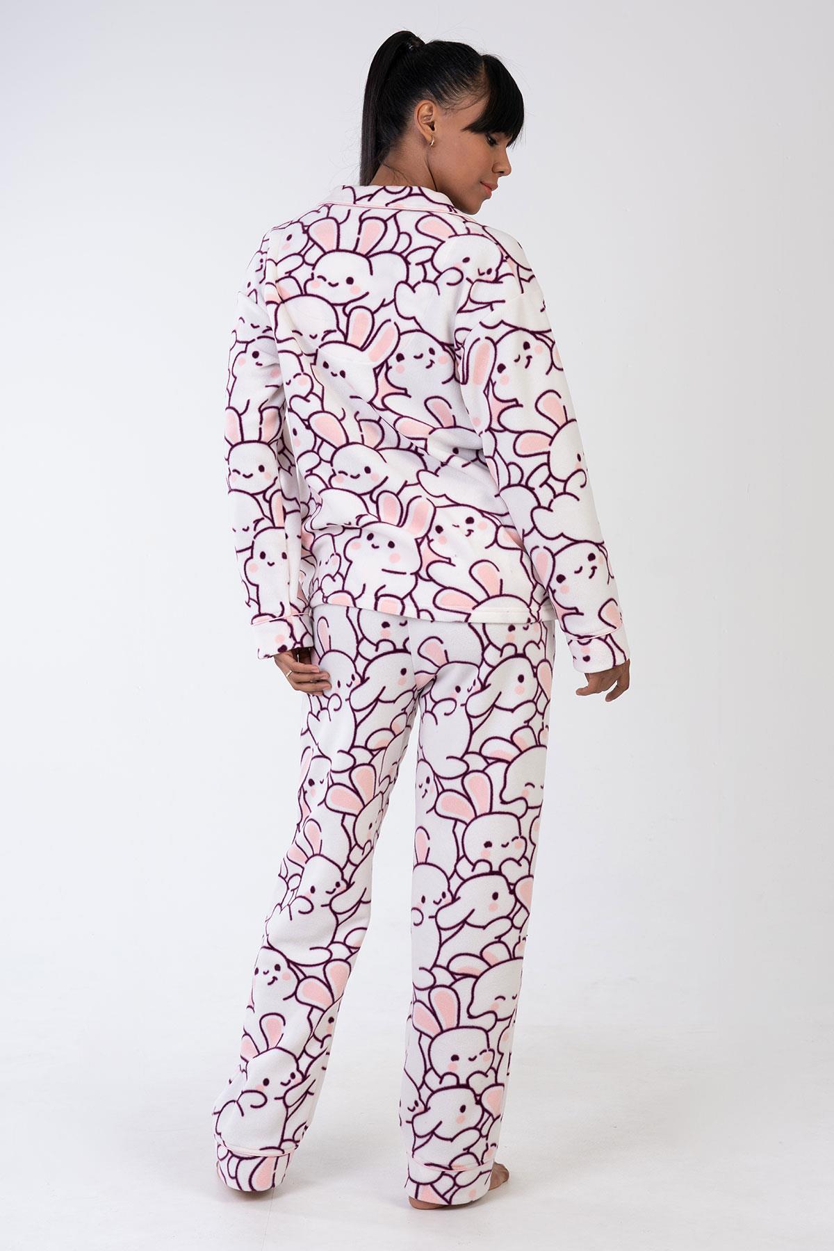 Vienetta 3110740274 Kadın Uzun Kollu Polar Pijama Takımı