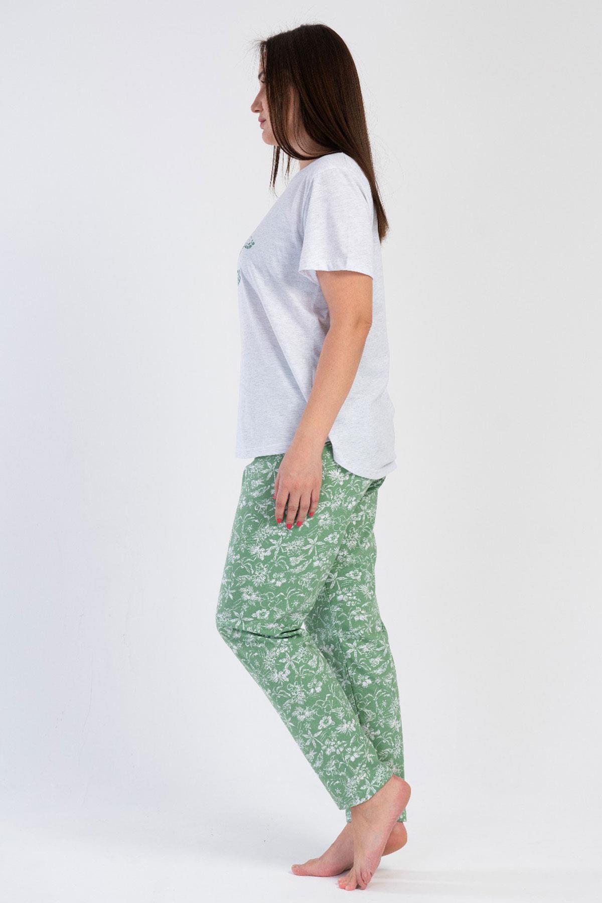 Vienetta 3110891763 Kadın Büyük Beden Kısa Kollu Pijama Takımı