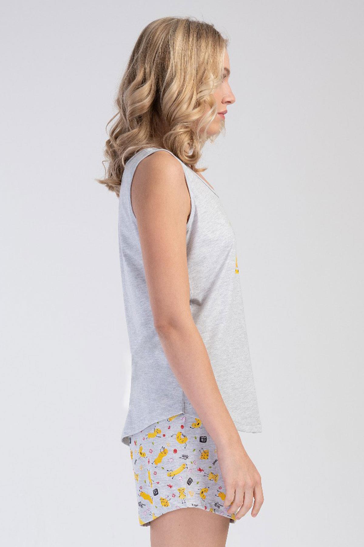 Vienetta 3112540175 Kadın Kalın Askılı Şortlu Pijama Takımı