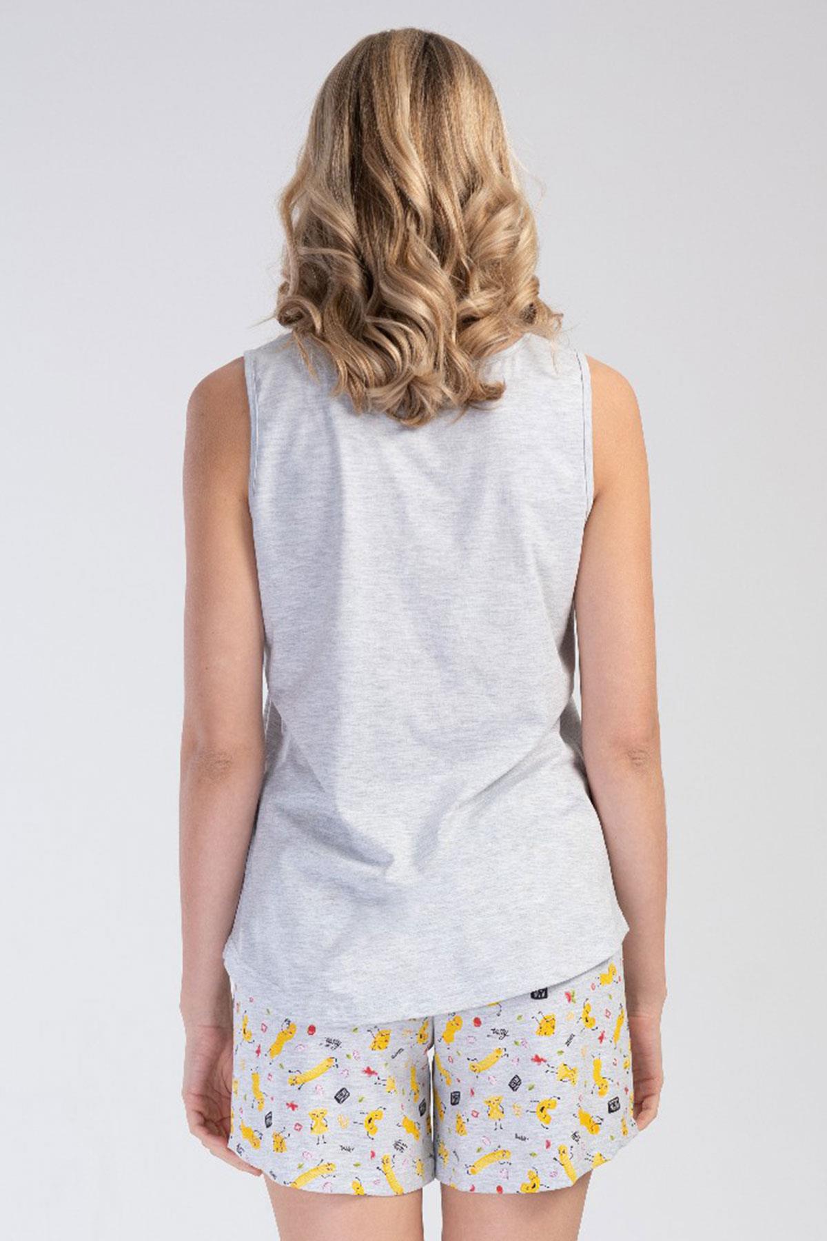 Vienetta 3112540175 Kadın Kalın Askılı Şortlu Pijama Takımı