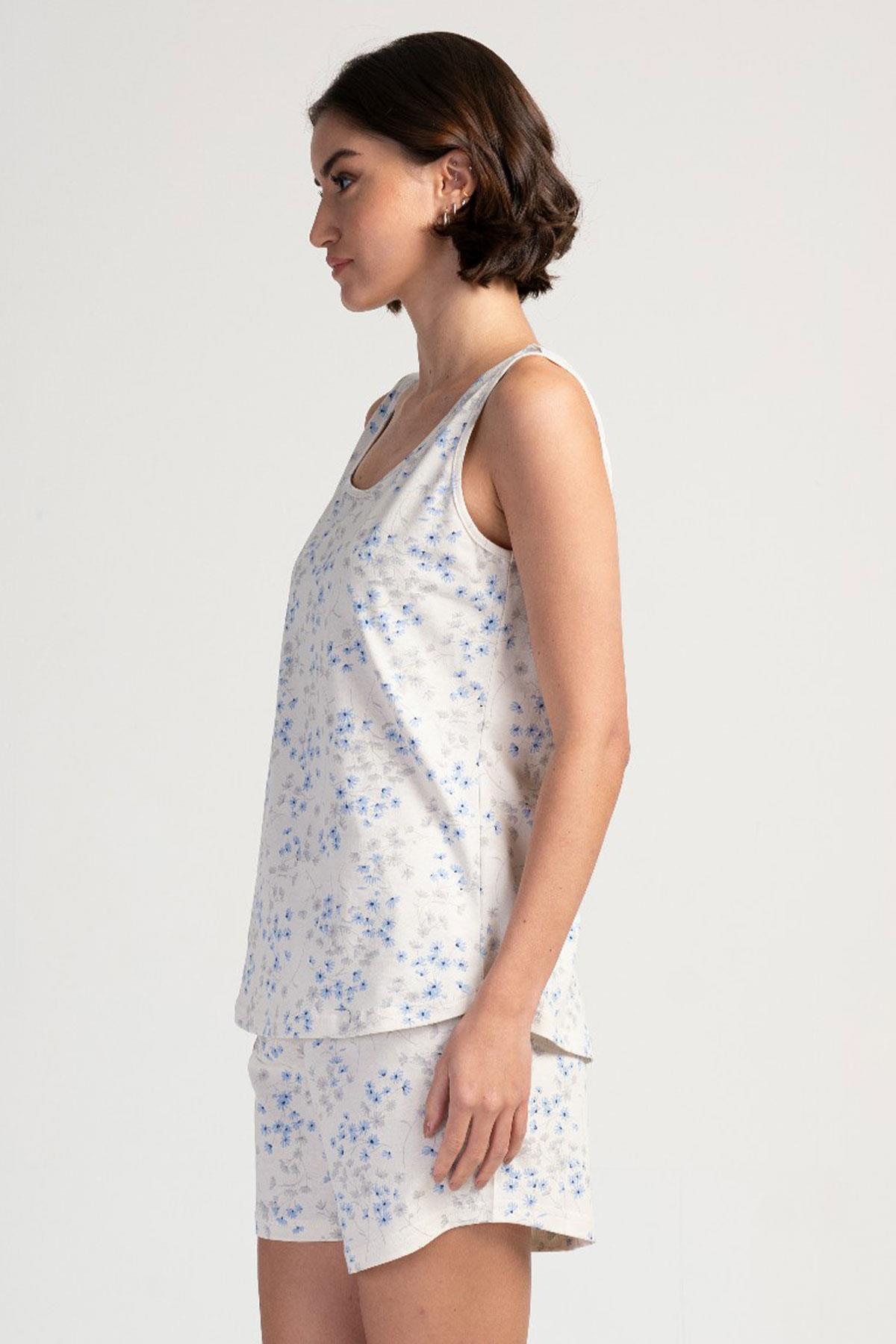 Vienetta 3113794197 Kadın Kalın Askılı Şortlu Pijama Takımı