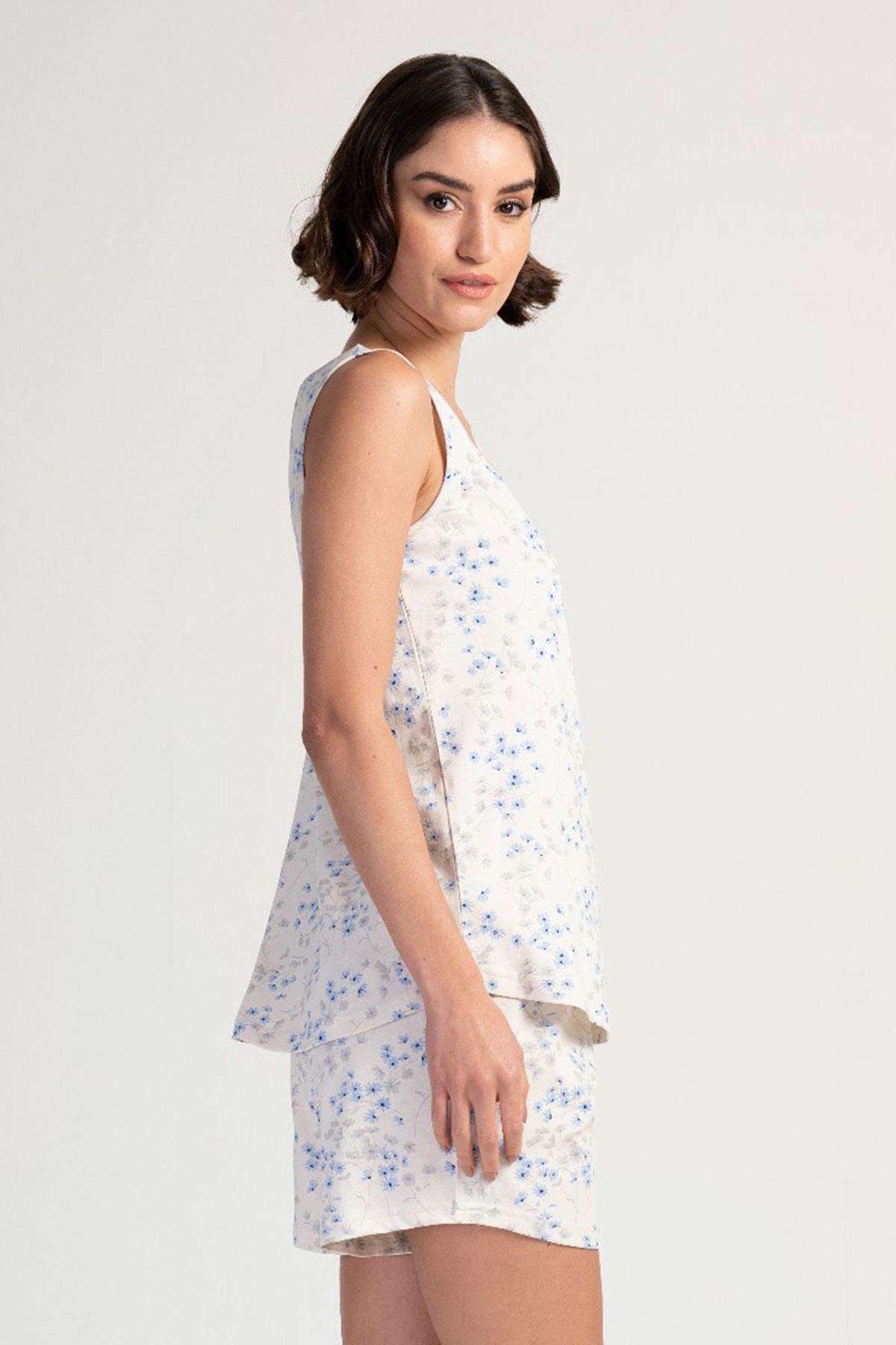 Vienetta 3113794197 Kadın Kalın Askılı Şortlu Pijama Takımı