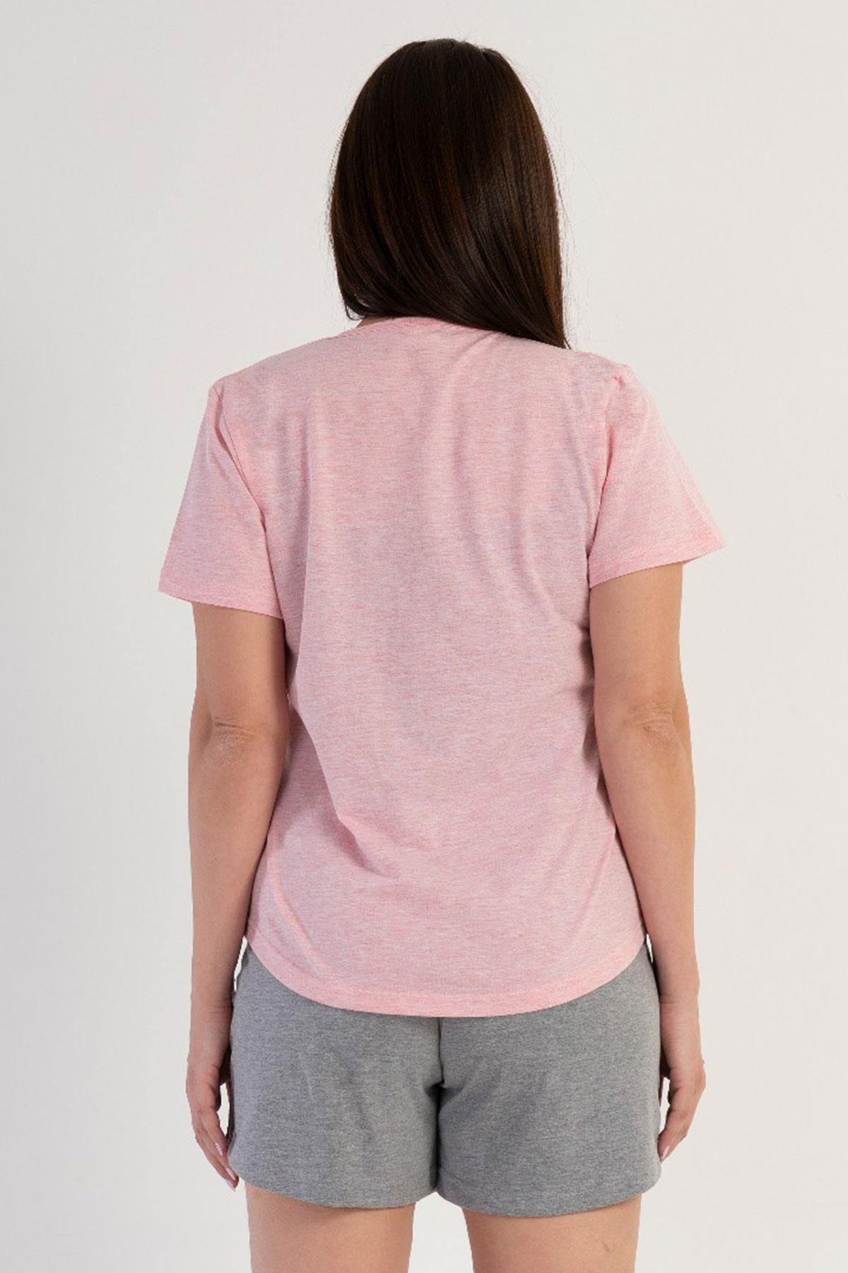 Vienetta 3120130000 Kadın Kısa Kollu Şortlu Büyük Beden Pijama Takımı