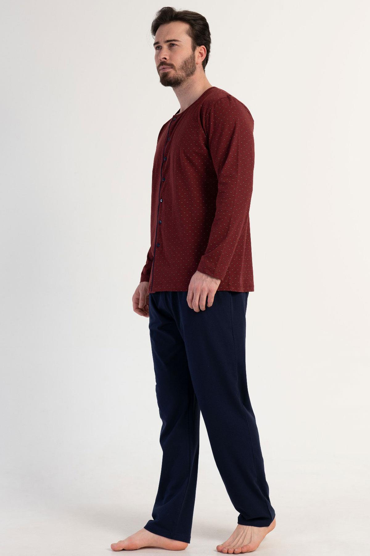 Vienetta 3121222440 Erkek Uzun Kollu Pamuklu Pijama Takımı