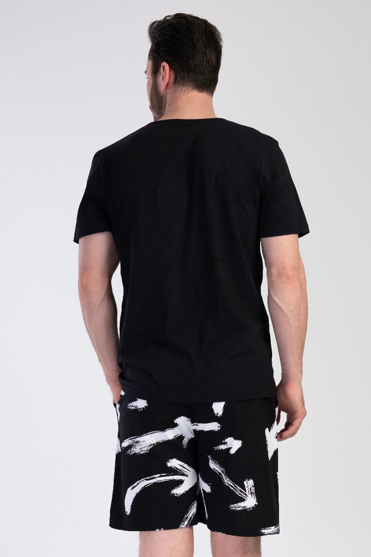Vienetta 4010581091 Erkek Kısa Kollu  Şortlu Pijama Takımı