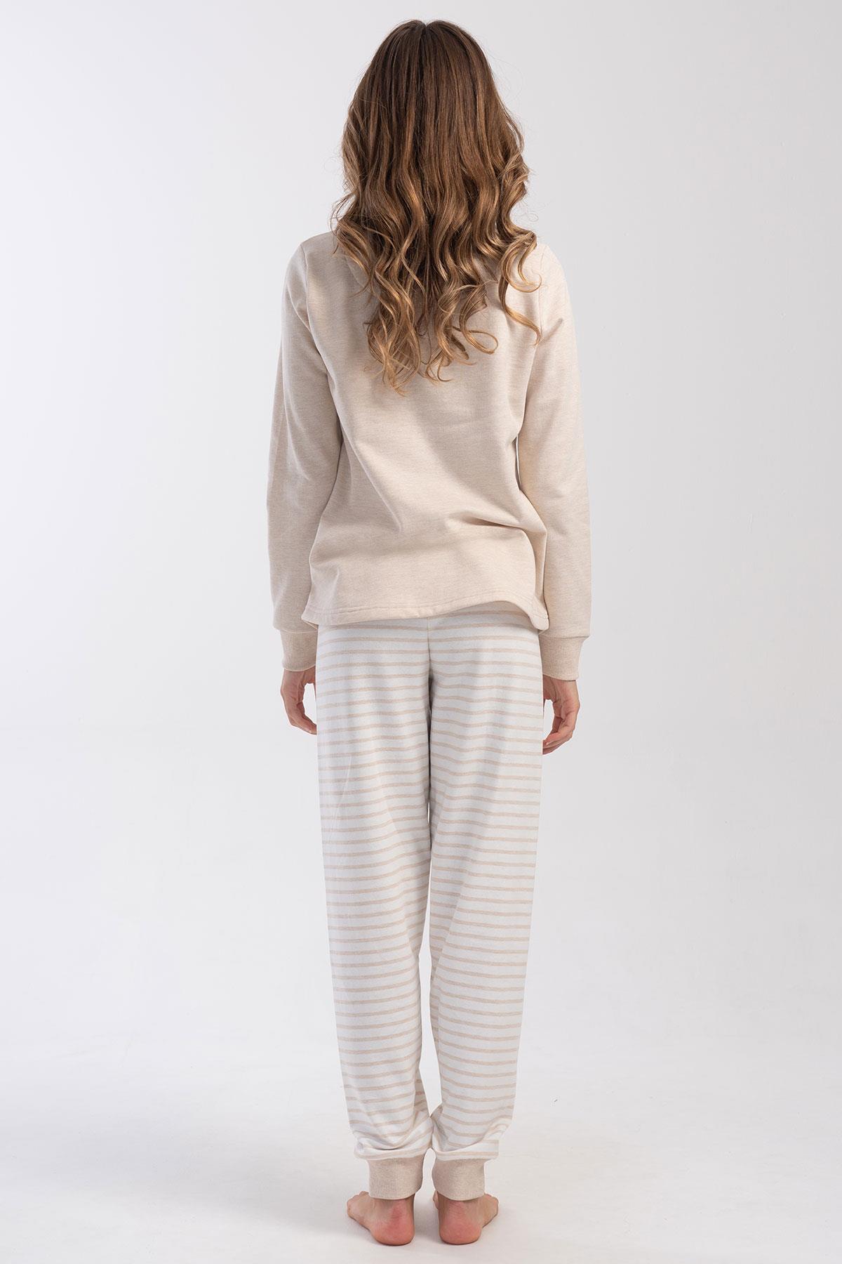 Vienetta 4030140000 Kadın Uzun Kollu İki İplik Pijama Takımı