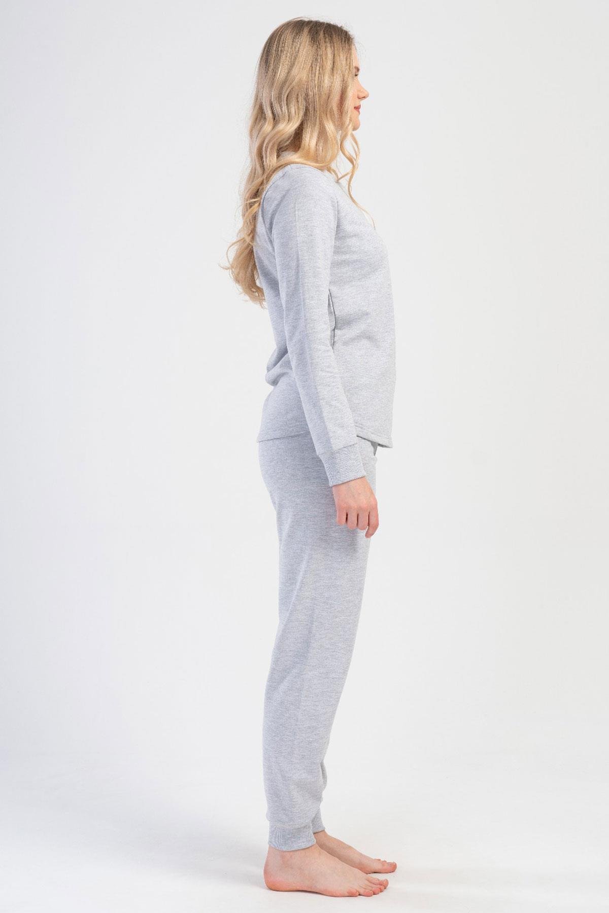 Vienetta 4030200000 Kadın Uzun Kollu İki İplik Pijama Takımı