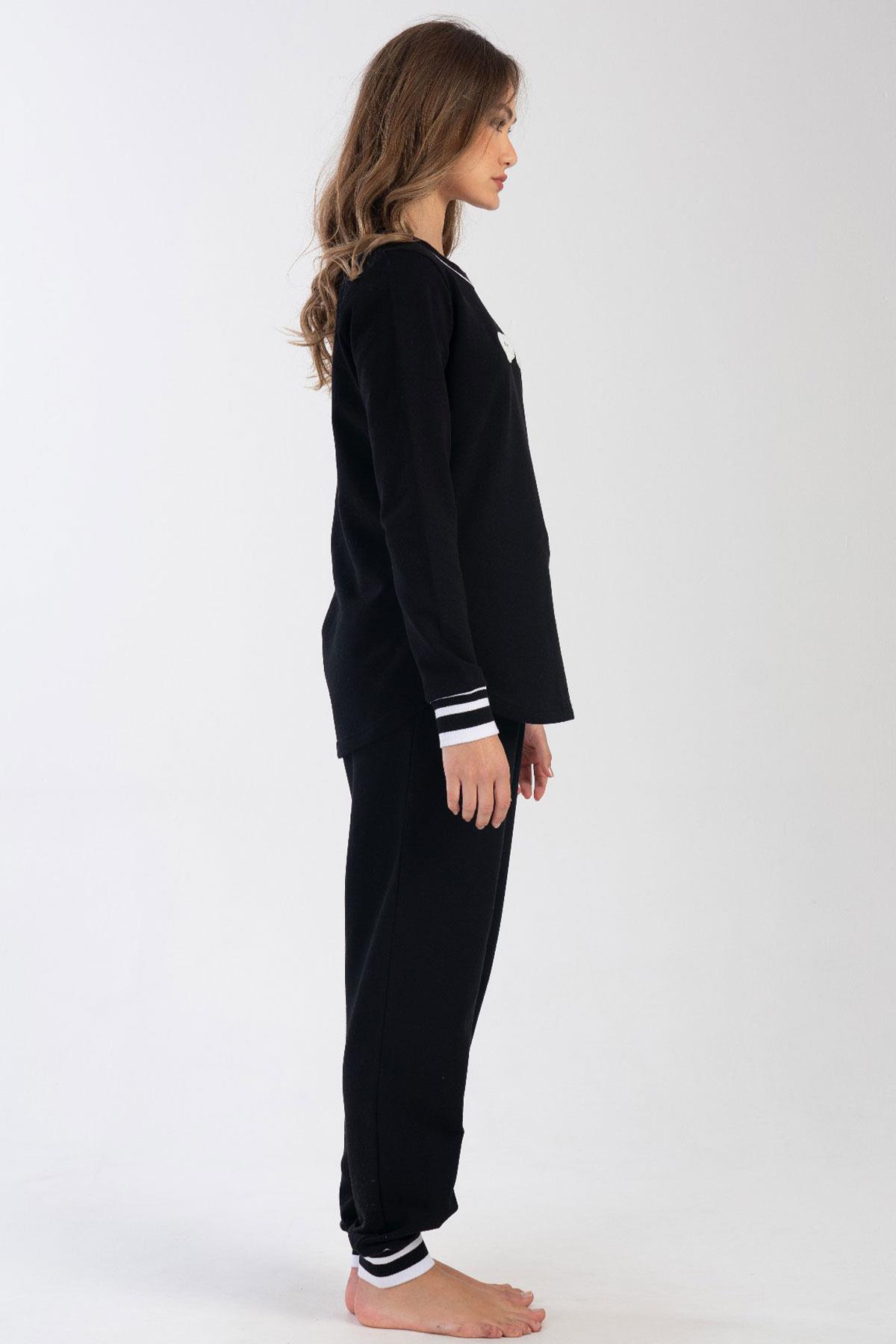 Vienetta 4030310000 Kadın Uzun Kollu 2 İplik Pijama Takımı