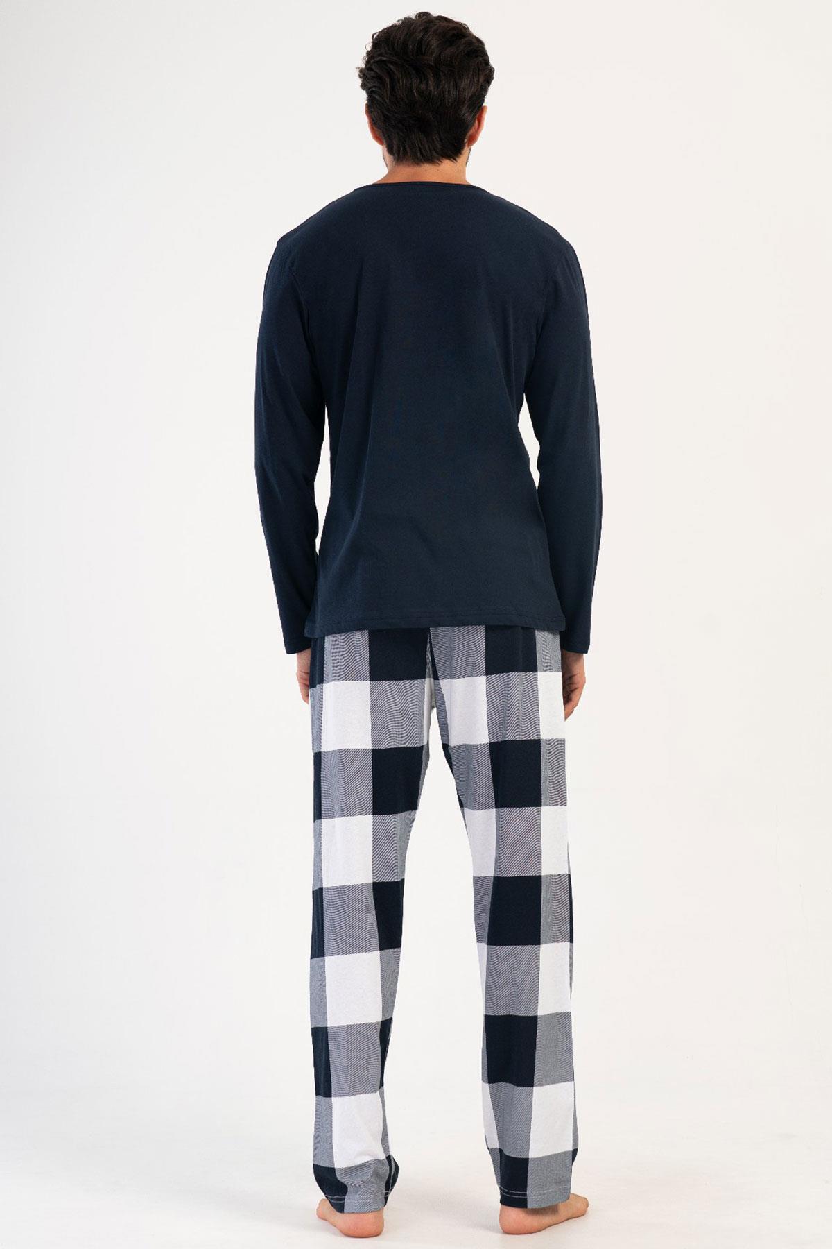 Vienetta 4032517461 Erkek Uzun Kollu Pamuk Suprem Pijama Takımı