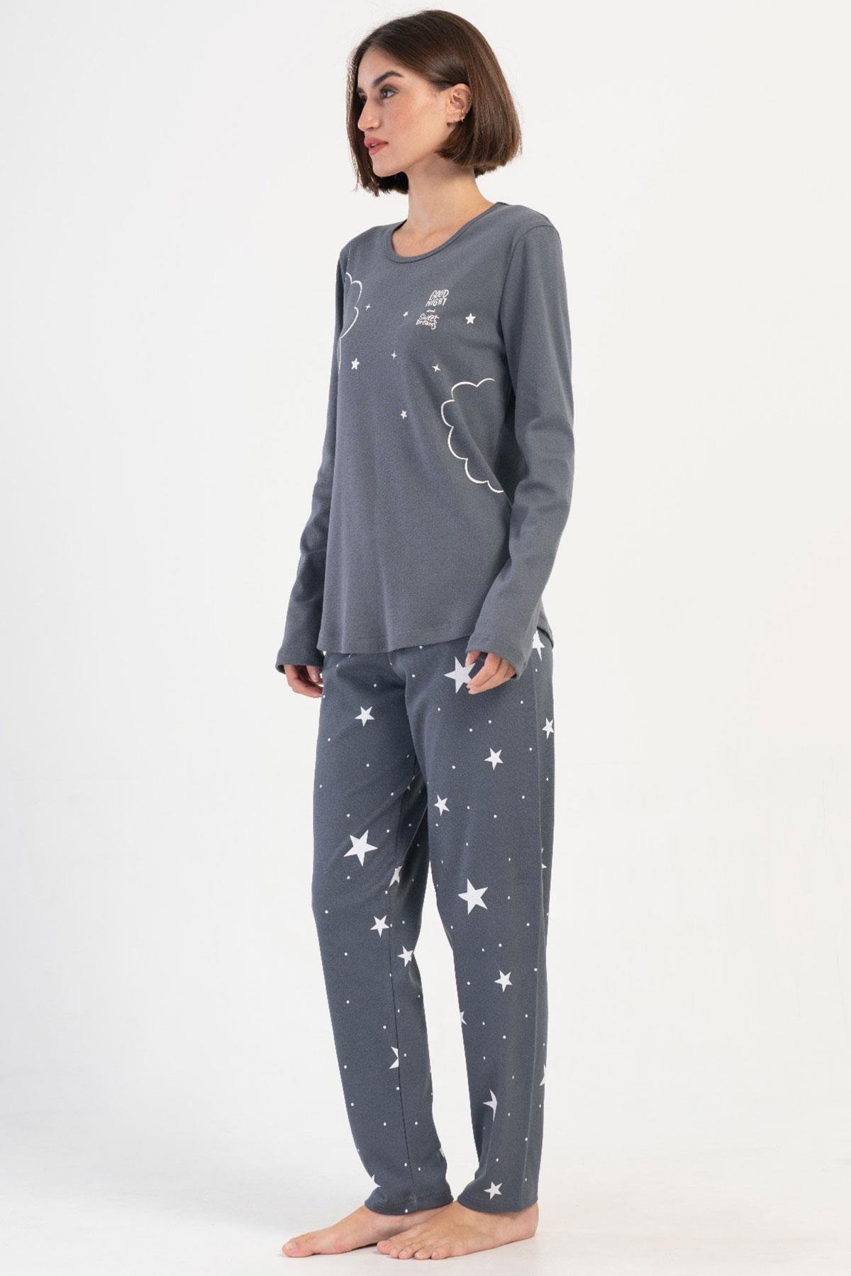 Vienetta 4033561985 Kadın Uzun Kollu Pijama Takımı