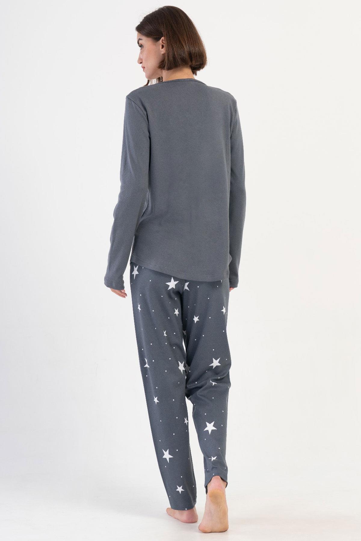 Vienetta 4033561985 Kadın Uzun Kollu Pijama Takımı