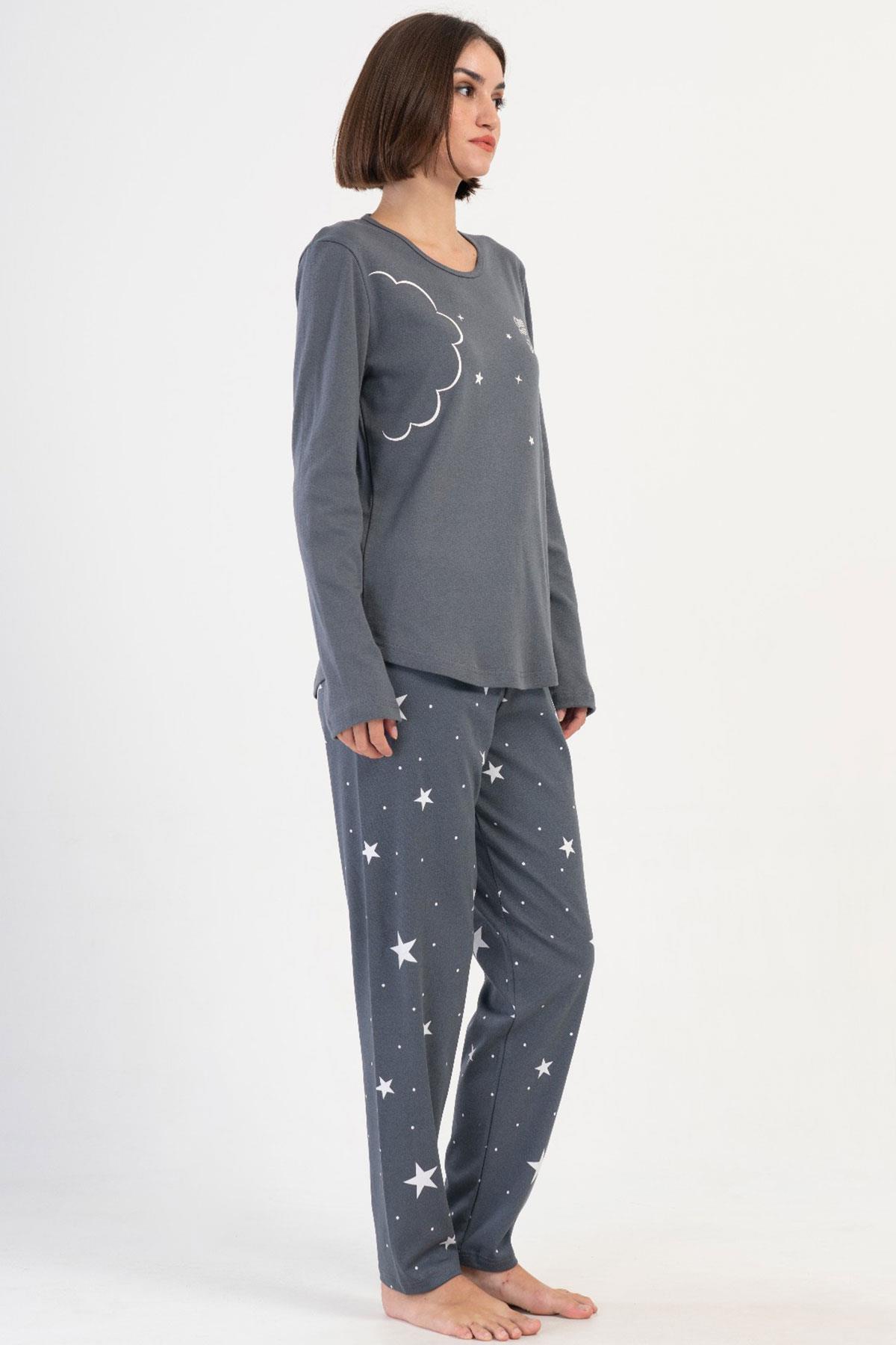 Vienetta 4033561985 Kadın Uzun Kollu Pijama Takımı