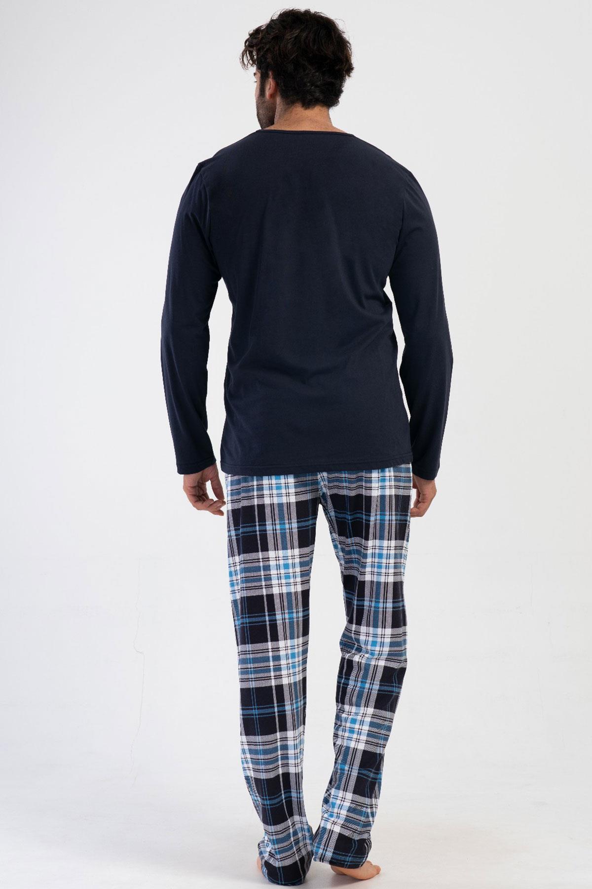 Vienetta 4040921223 Erkek Uzun Kollu Pamuk Suprem Pijama Takımı