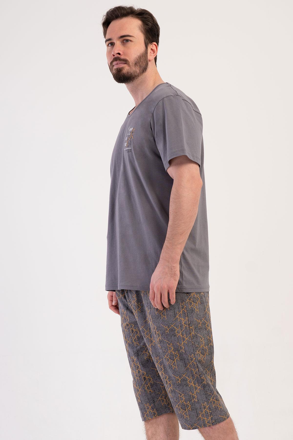 Vienetta 4081670278 Erkek Kısa Kollu Kaprili Pijama Takımı