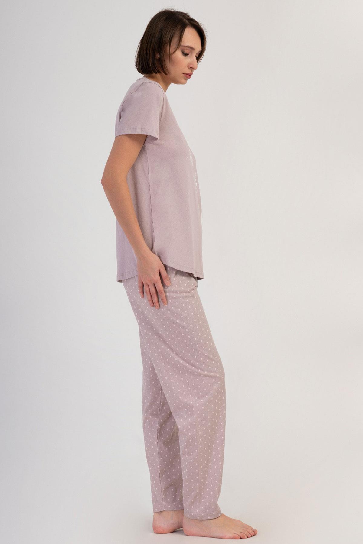 Vienetta 4082701405 Kadın Büyük Beden Kısa Kollu Pijama Takımı
