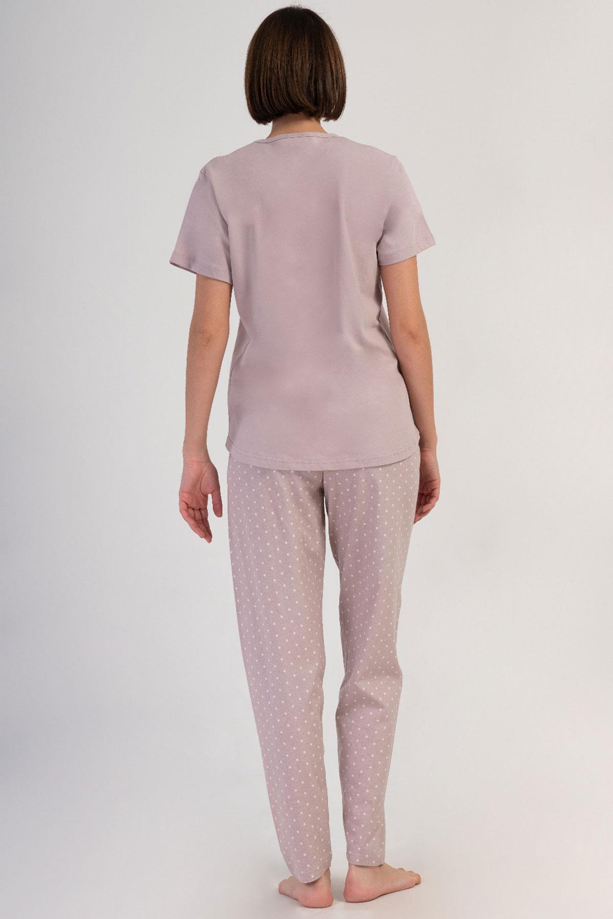 Vienetta 4082701405 Kadın Büyük Beden Kısa Kollu Pijama Takımı