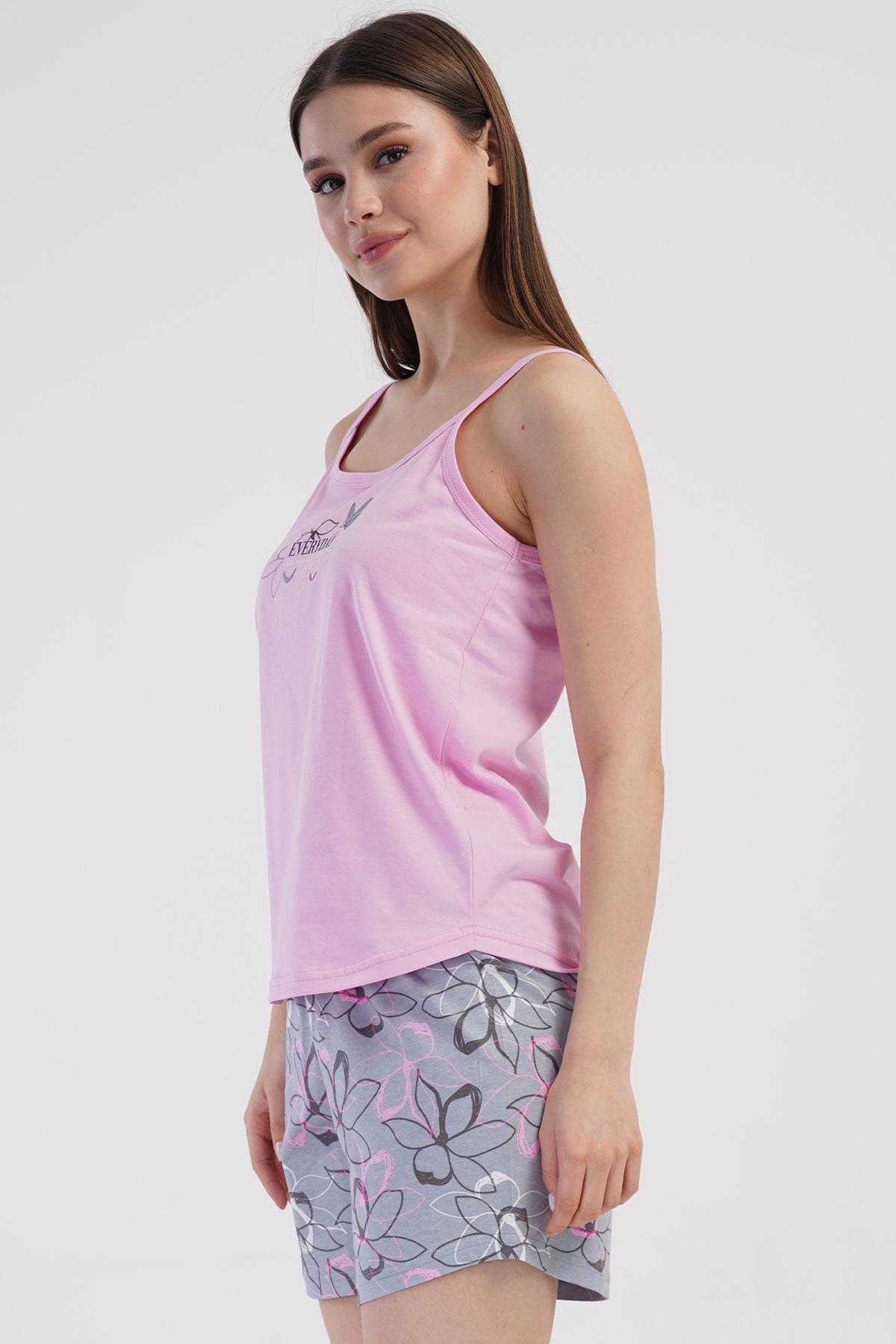 Vienetta 4090925598 Kadın İp Askılı Şort Takım