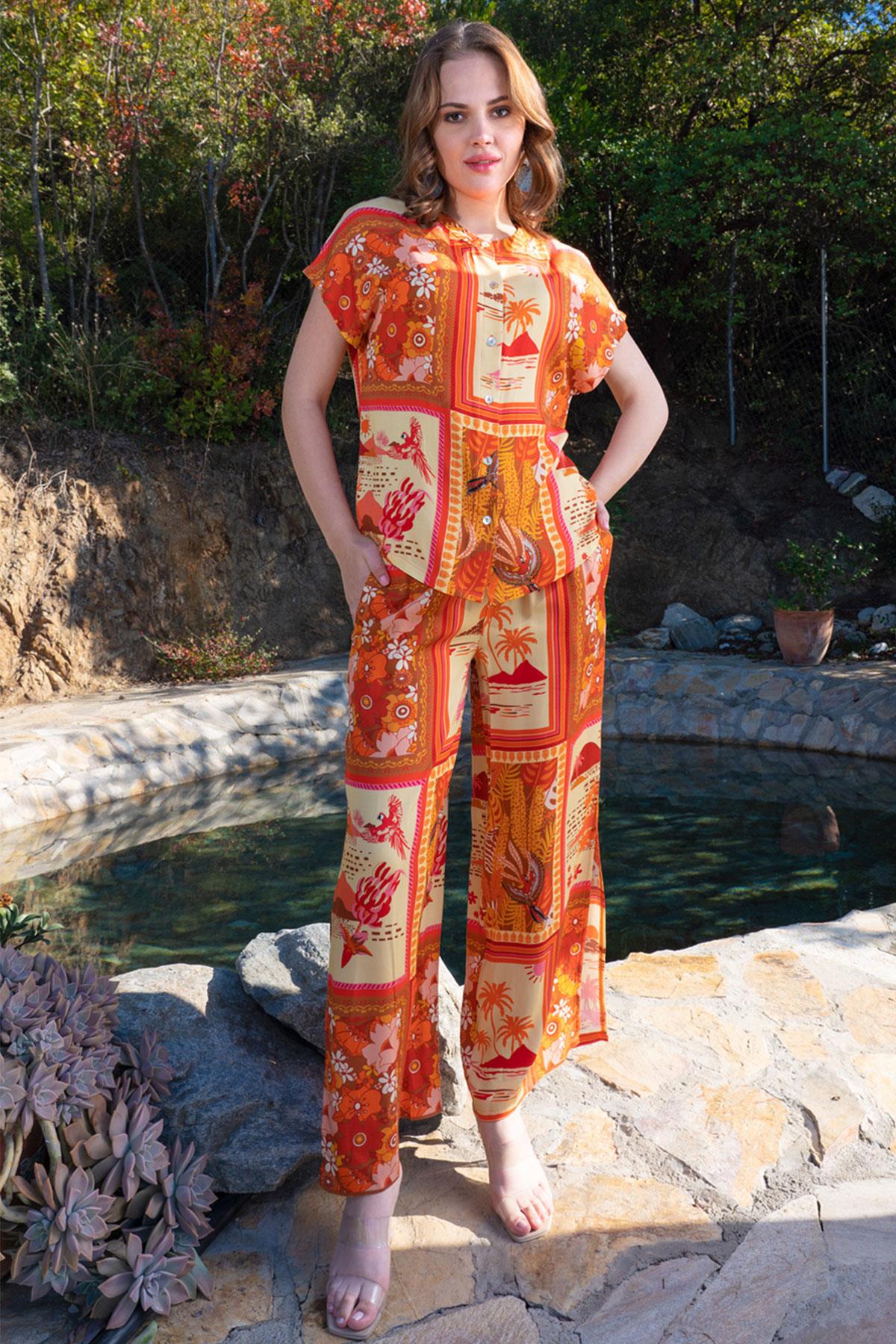 Vienetta 4092592349 Kadın Yarsa Kol Pantolon Takım