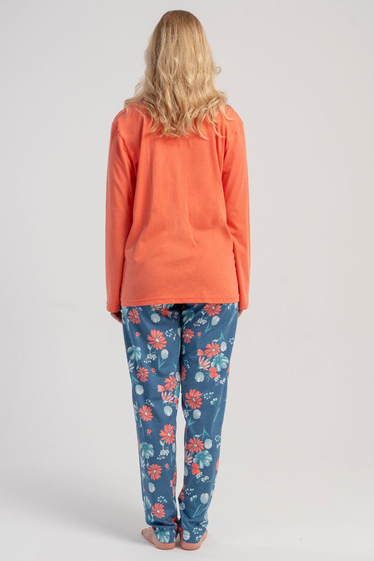 Vienetta 5030649741 Kadın Uzun Kollu Önden Düğmeli B.B. Pijama Takımı