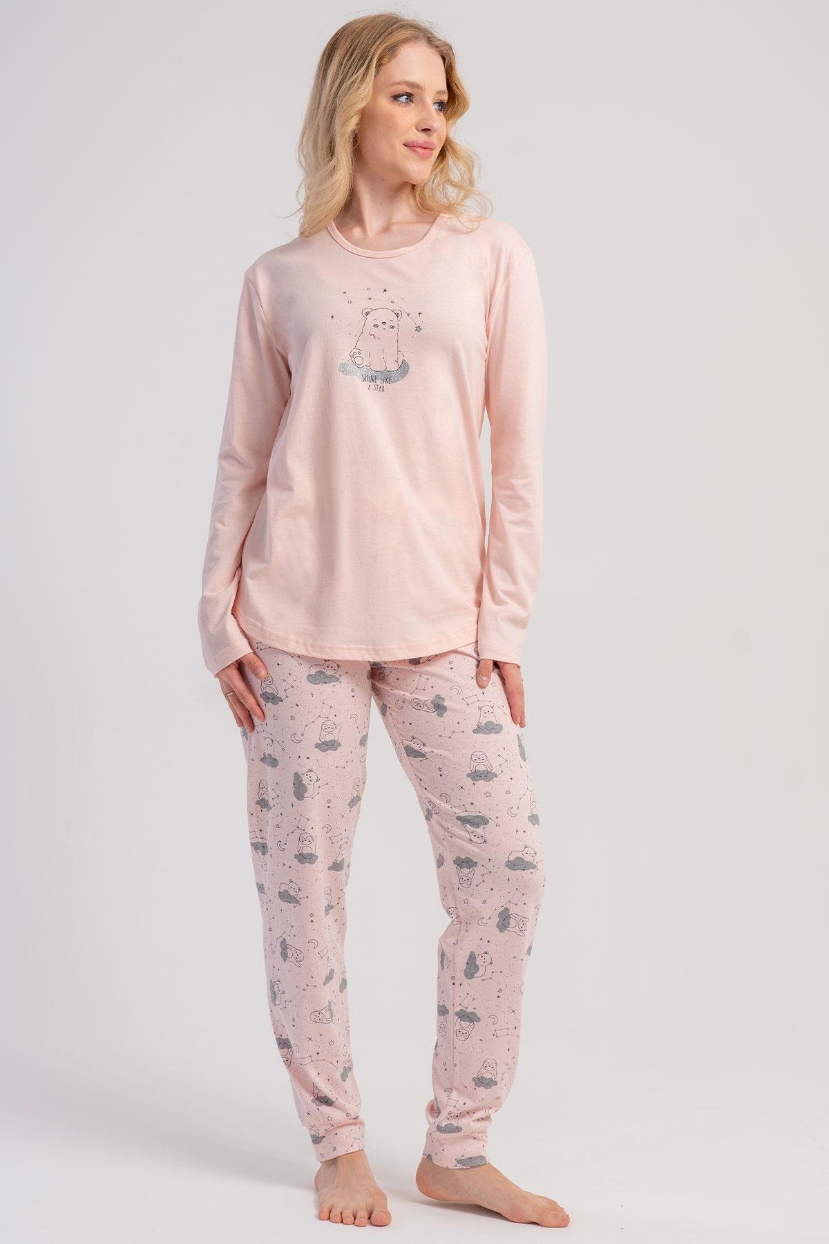 Vienetta 5030713306 Kadın Uzun Kollu Pijama Takımı