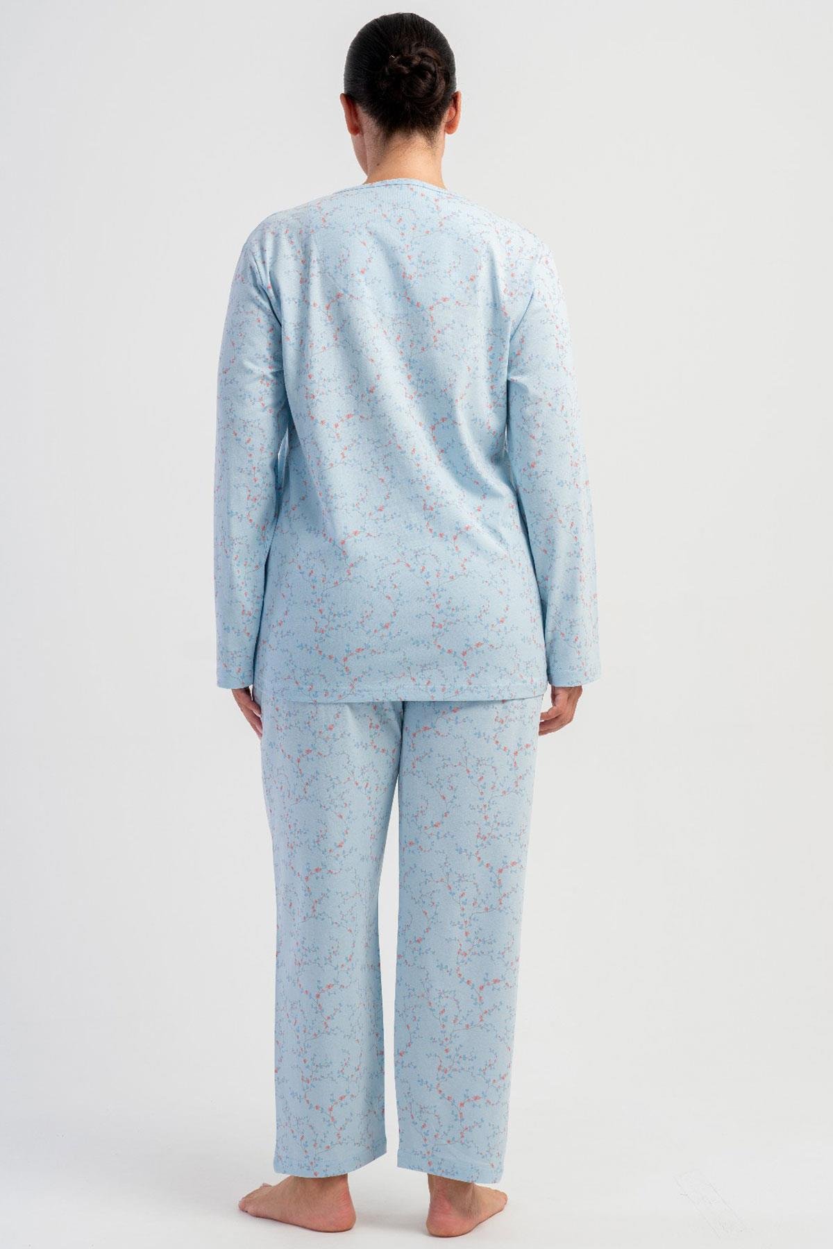 Vienetta 5032430483 Kadın Uzun Kollu Önden Düğmeli B.B. Pijama Takımı