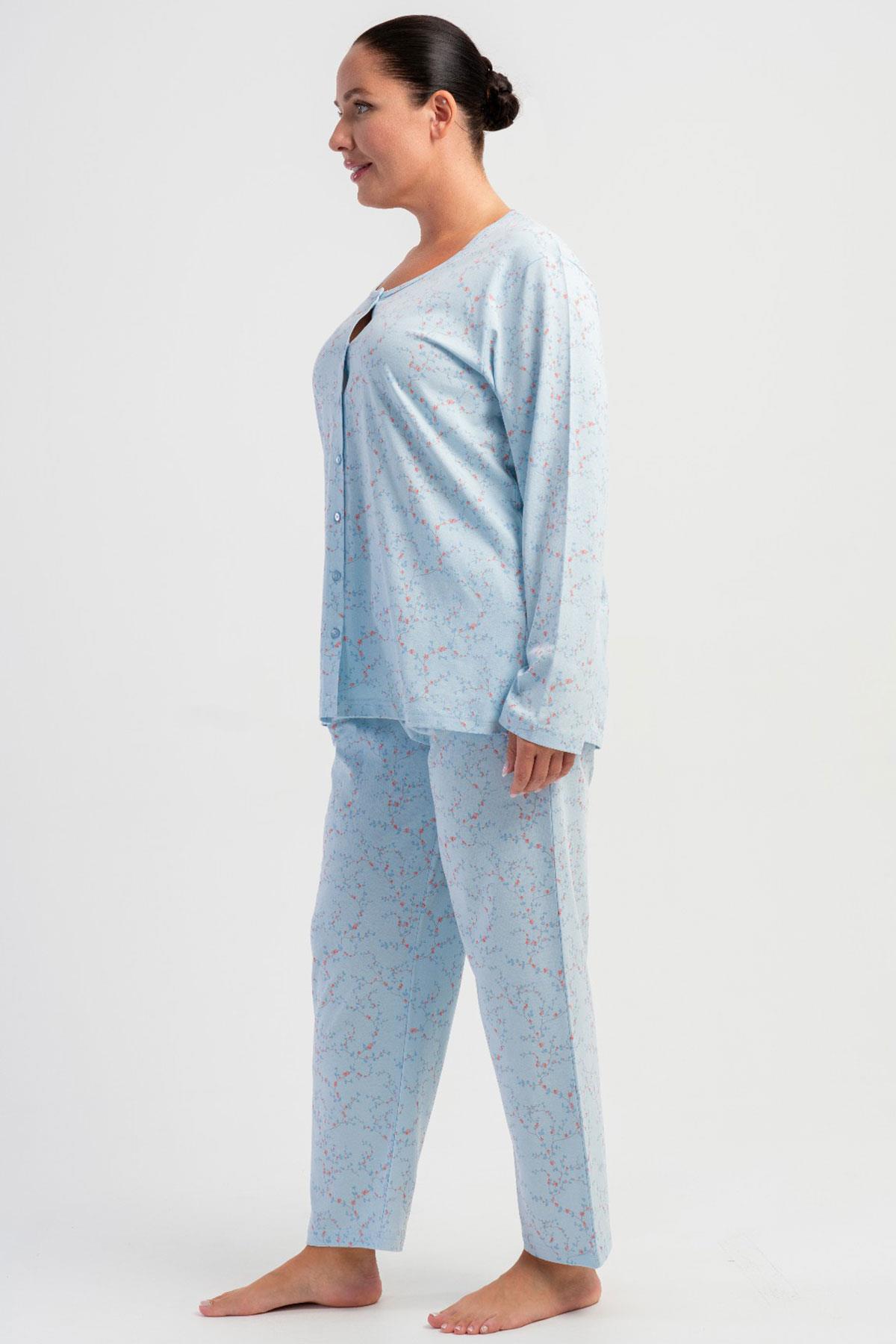 Vienetta 5032430483 Kadın Uzun Kollu Önden Düğmeli B.B. Pijama Takımı