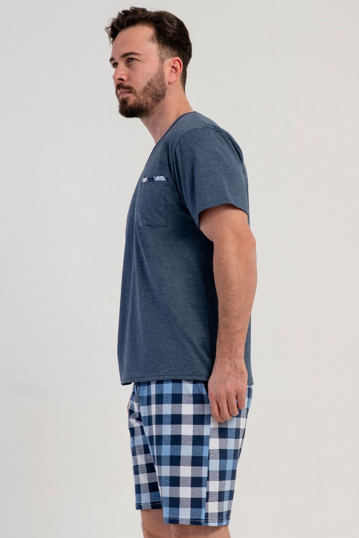 Vienetta 5120852754 Erkek B.B.Kısa Kol Şortlu Pijama Takımı