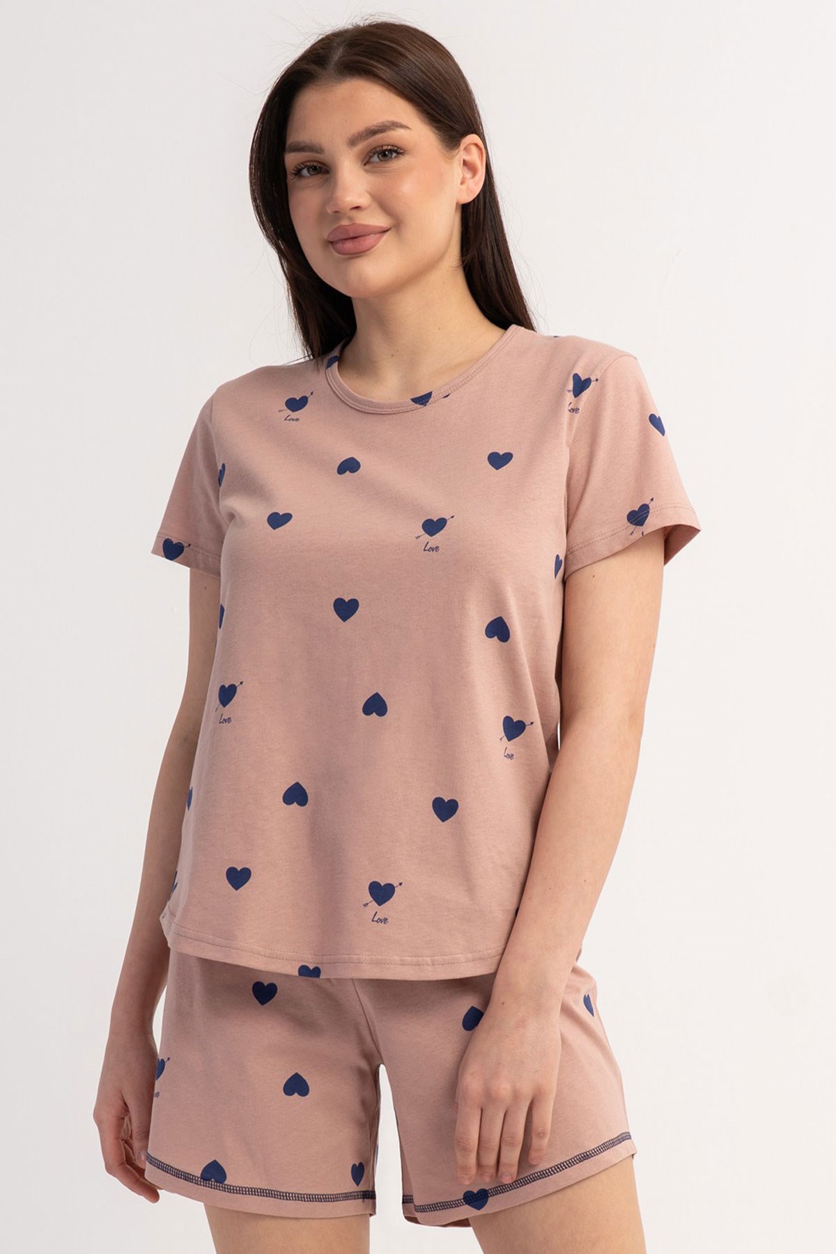 Vienetta 6010251070 Kadın Kısa Kol Şortlu Pijama Takımı