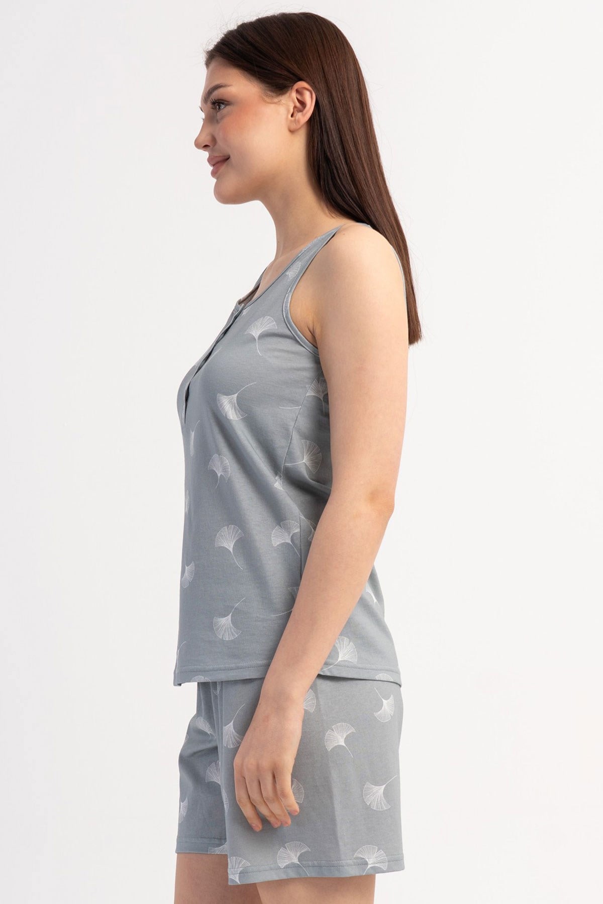 Vienetta 6010537339 Kadın Kalın Askılı Şortlu Pijama Takımı