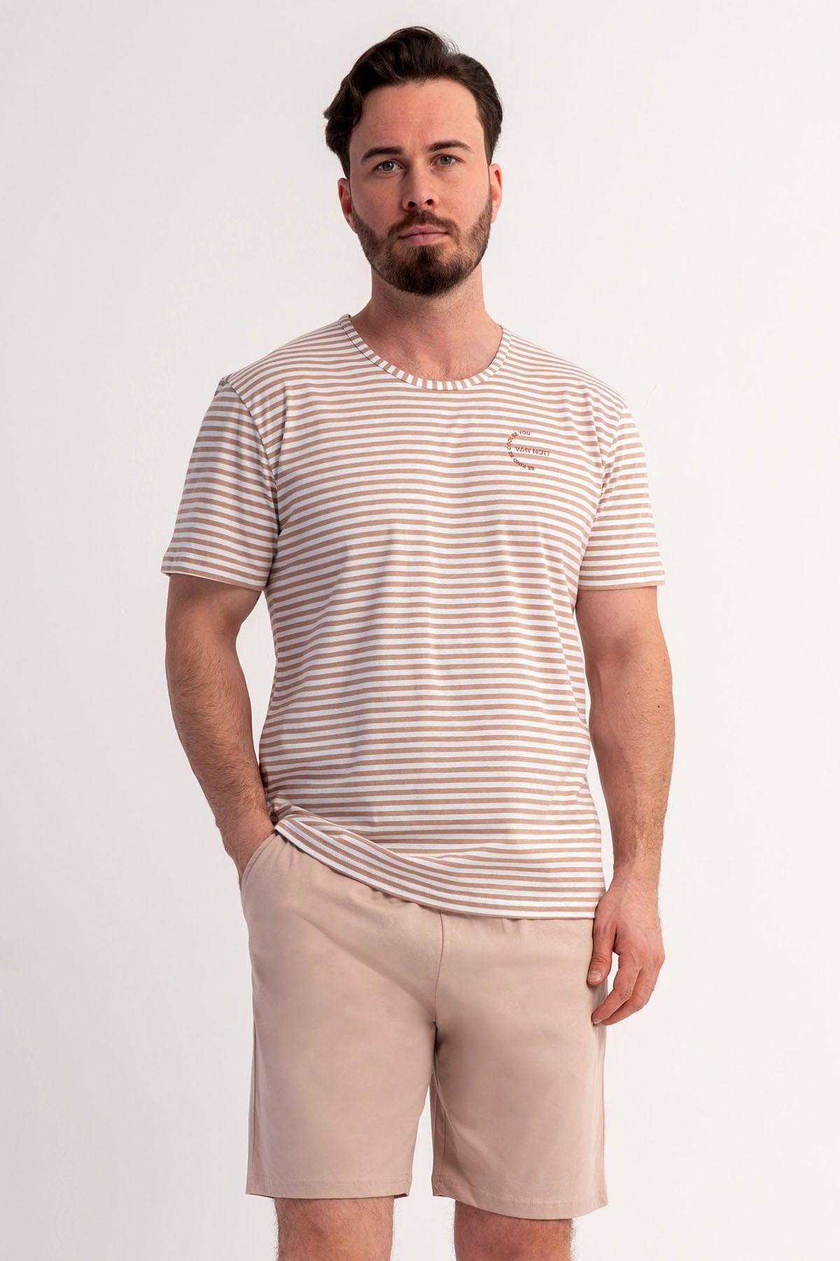 Vienetta 6010601967 Erkek Kısa Kol Şortlu Pijama Takımı