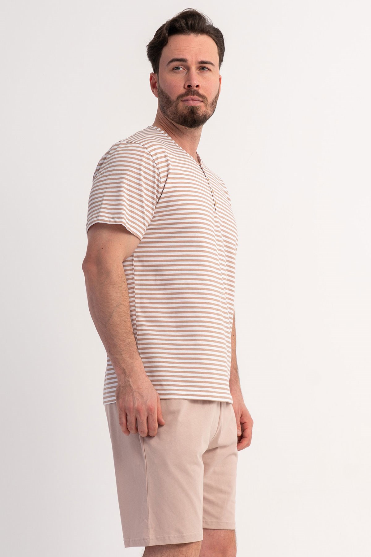 Vienetta 6010611967 Erkek Kısa Kol Şortlu Pijama Takımı