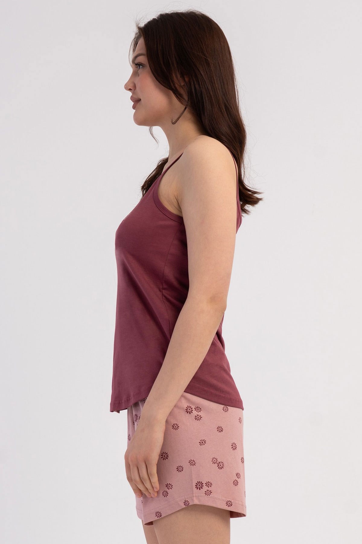 Vienetta 6020311799 Kadın İp Askılı Şortlu Pijama Takımı