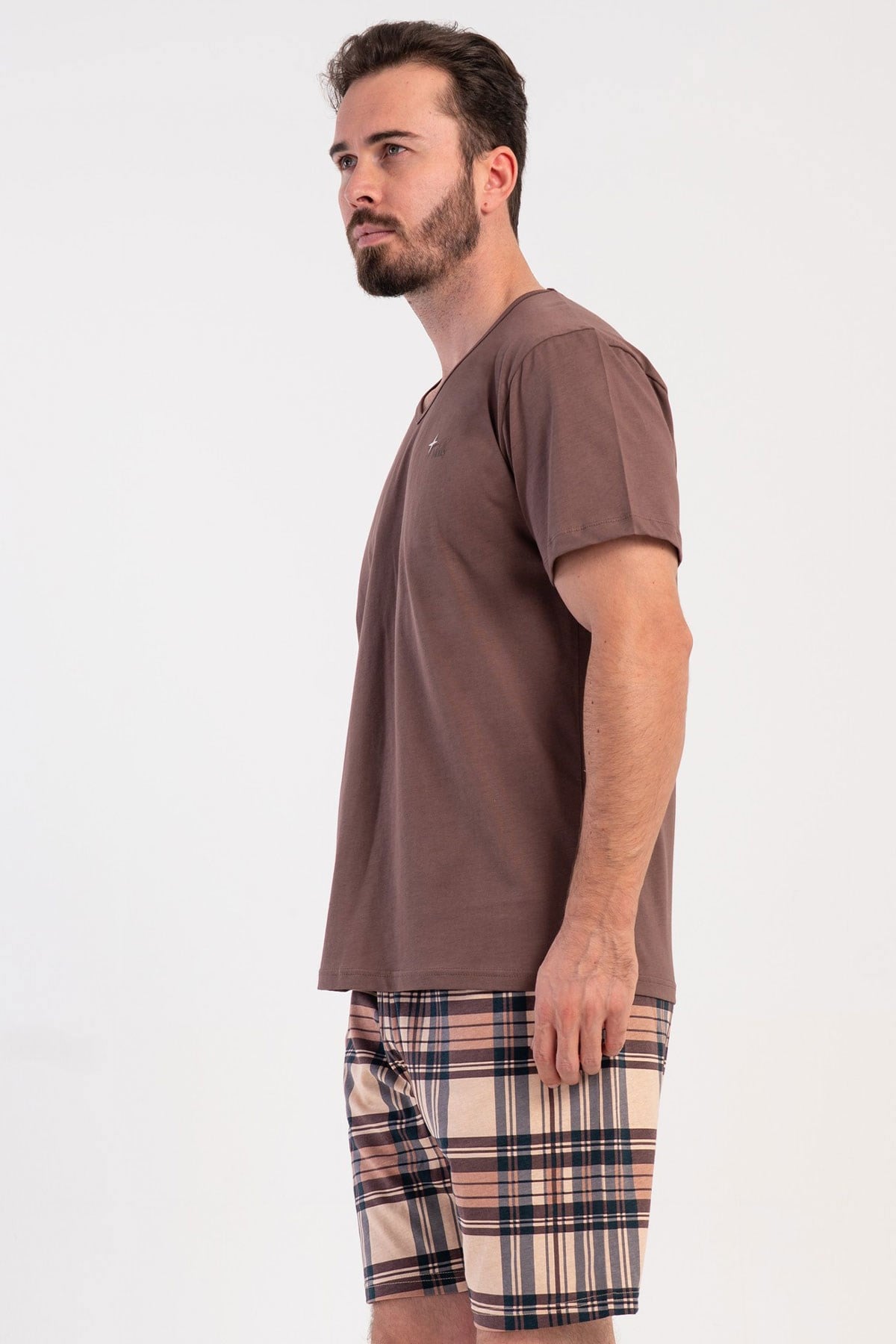 Vienetta 6030205505 Erkek B.B.Kısa Kol Şortlu Pijama Takımı