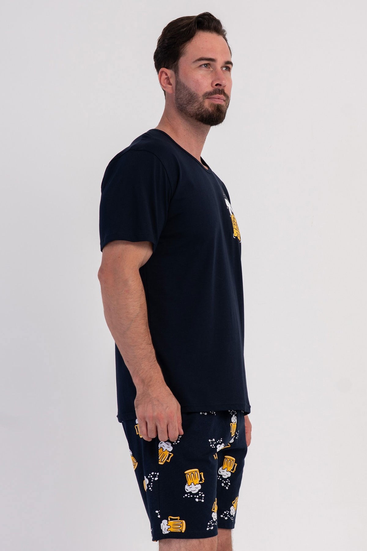 Vienetta 6040550601 Erkek Kısa Kol Şortlu Pijama Takımı
