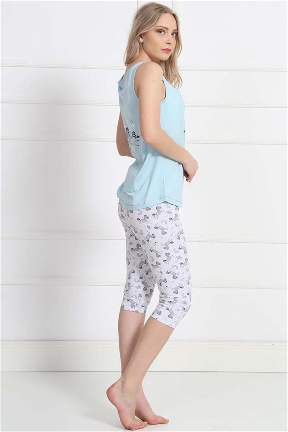 Vienetta 8121271534 Kalın Askılı Caprı Pijama Takımı