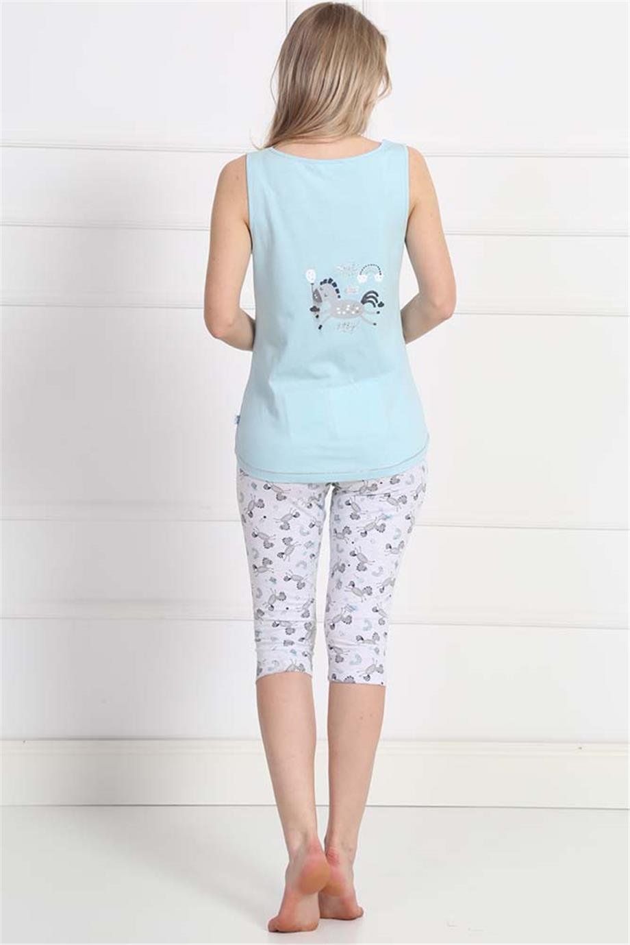 Vienetta 8121271534 Kalın Askılı Caprı Pijama Takımı