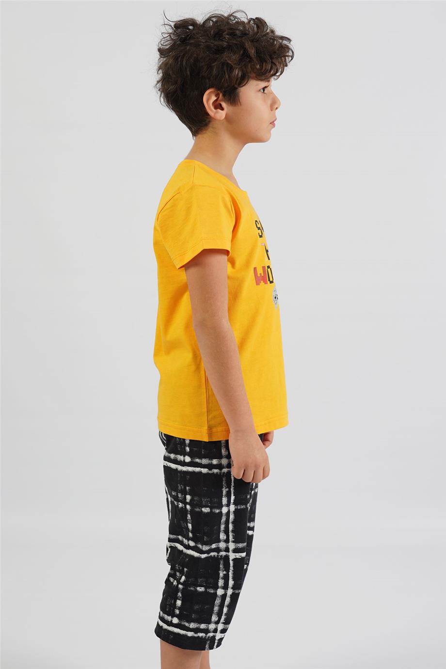 Vienetta Erkek Çocuk Kısa Kollu Caprı Pijama Takımı