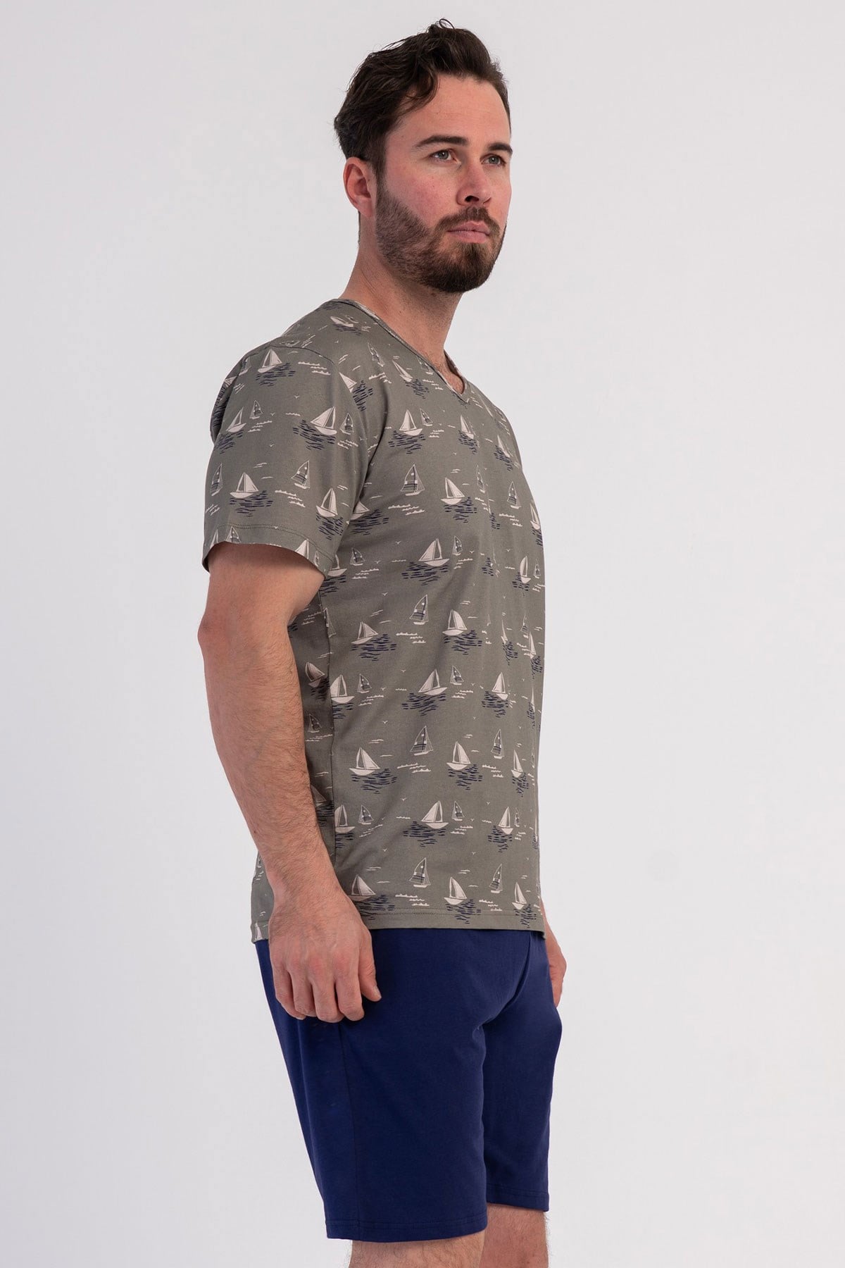Vienetta Erkek Kısa Kol Şortlu Pijama Takımı