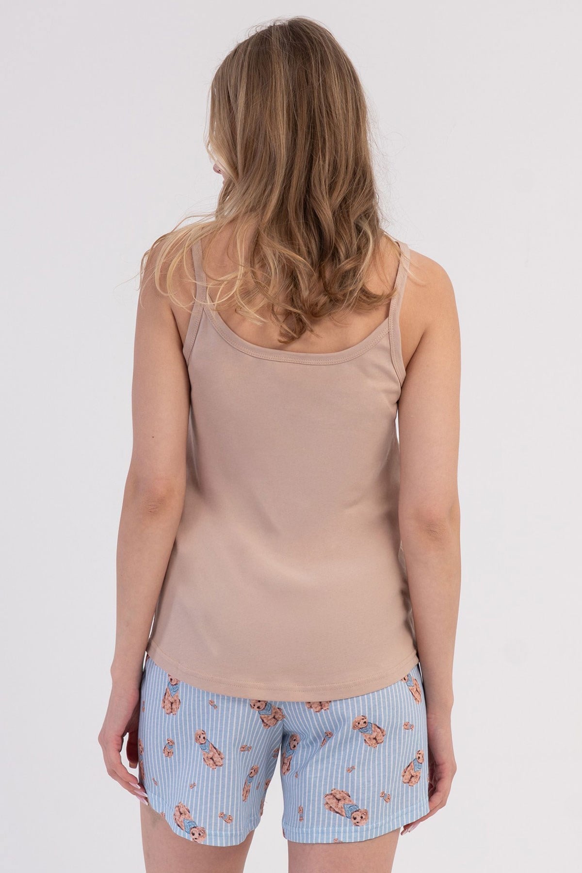 Vienetta Kadın İp Askılı Şortlu Pijama Takımı
