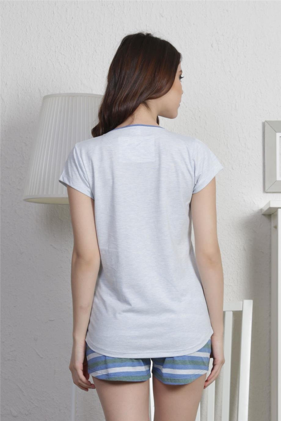 Vienetta Kadın Kısa Kol Şortlu Pijama Takım